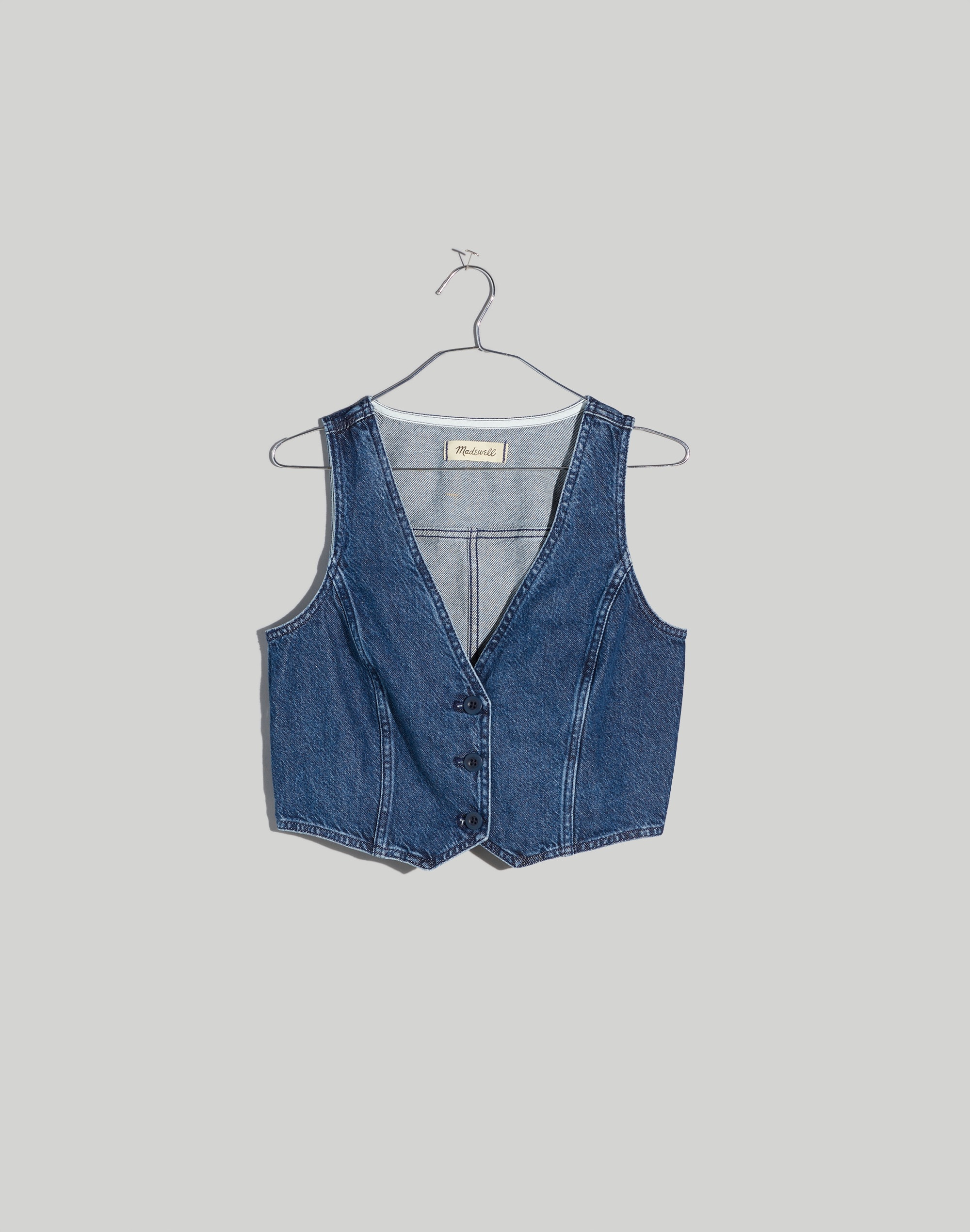 Crop Vest Top in Coltman Wash