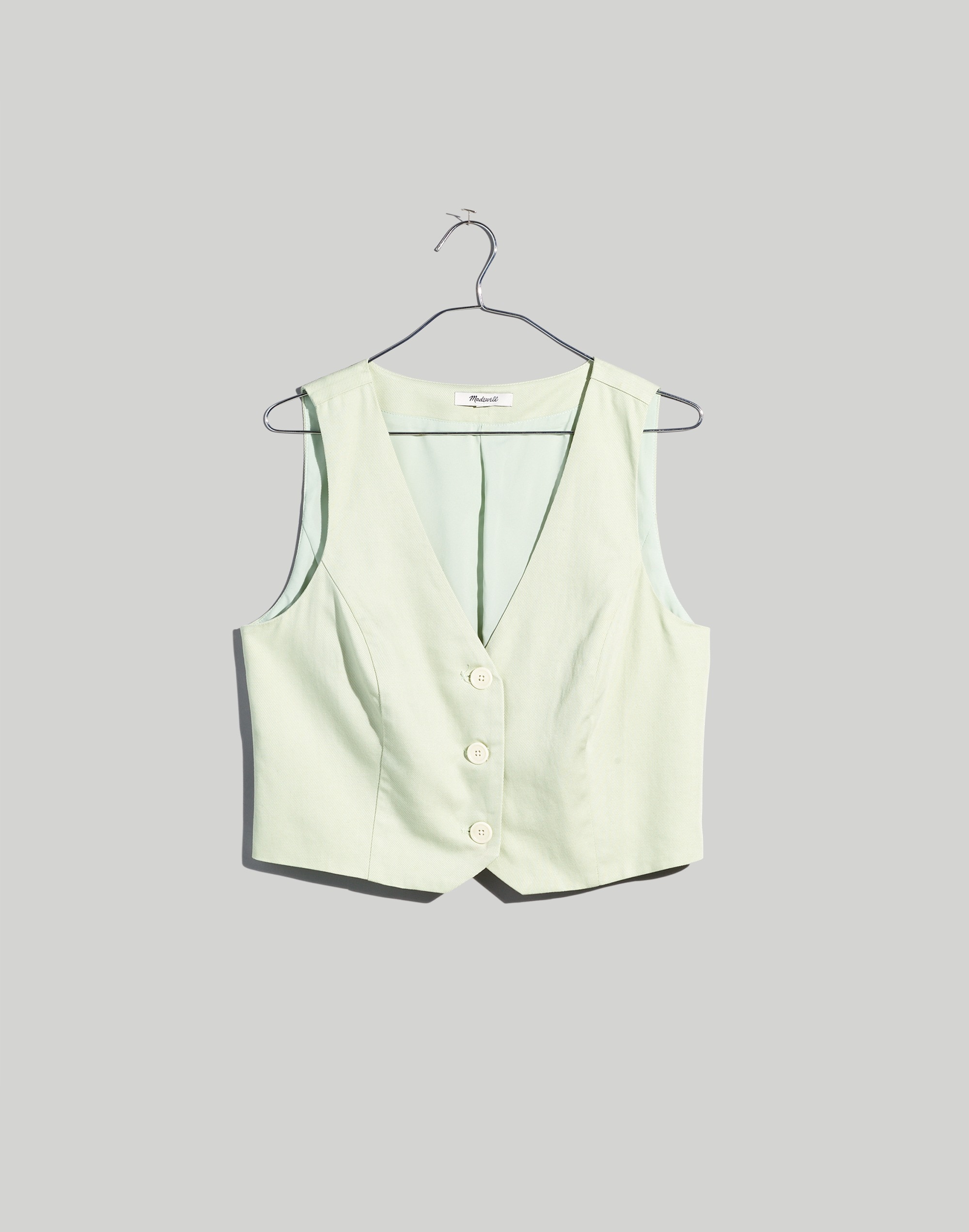 Katrina Crop Vest Top in green opal image 4