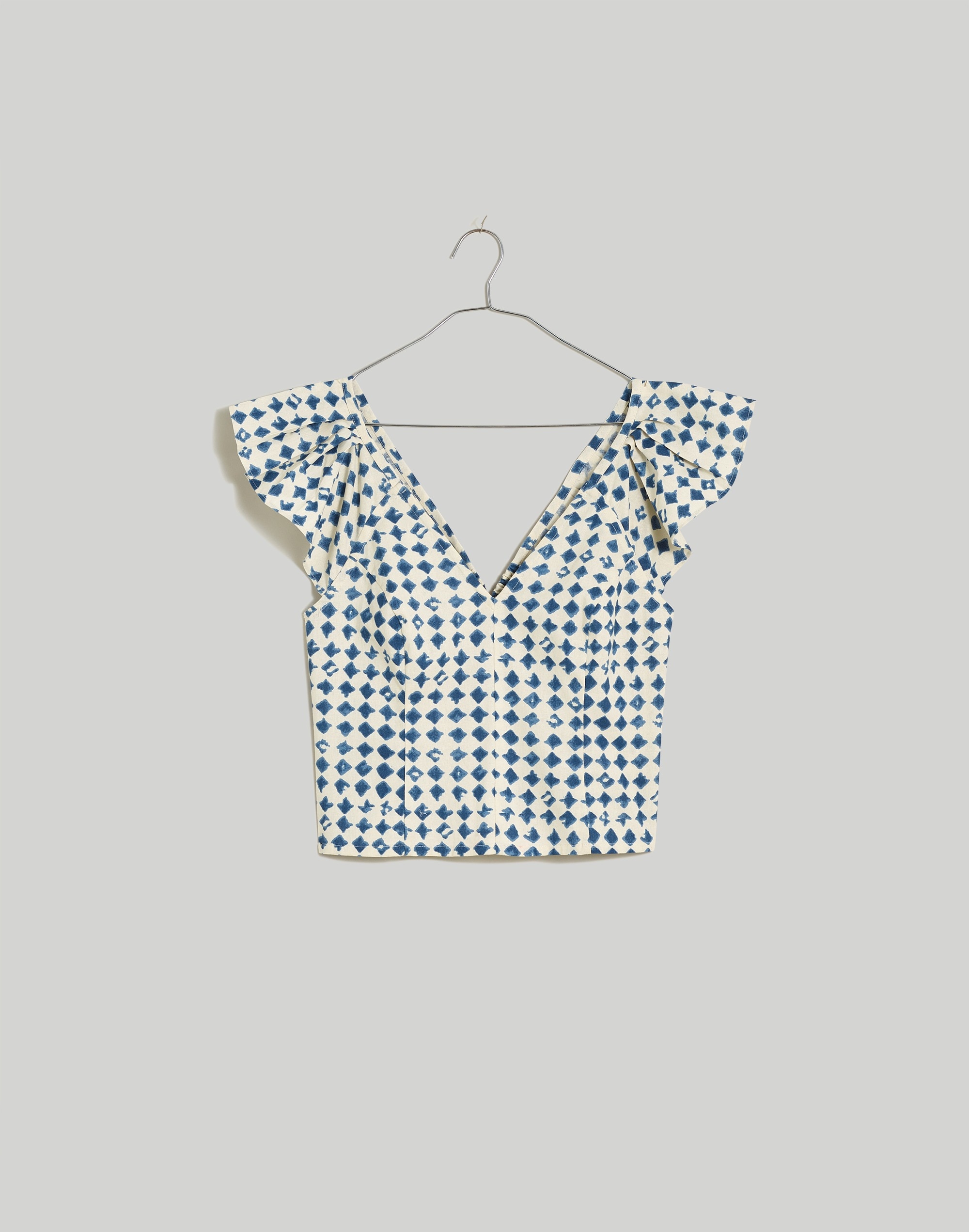 Shibori-Print V-Back Top