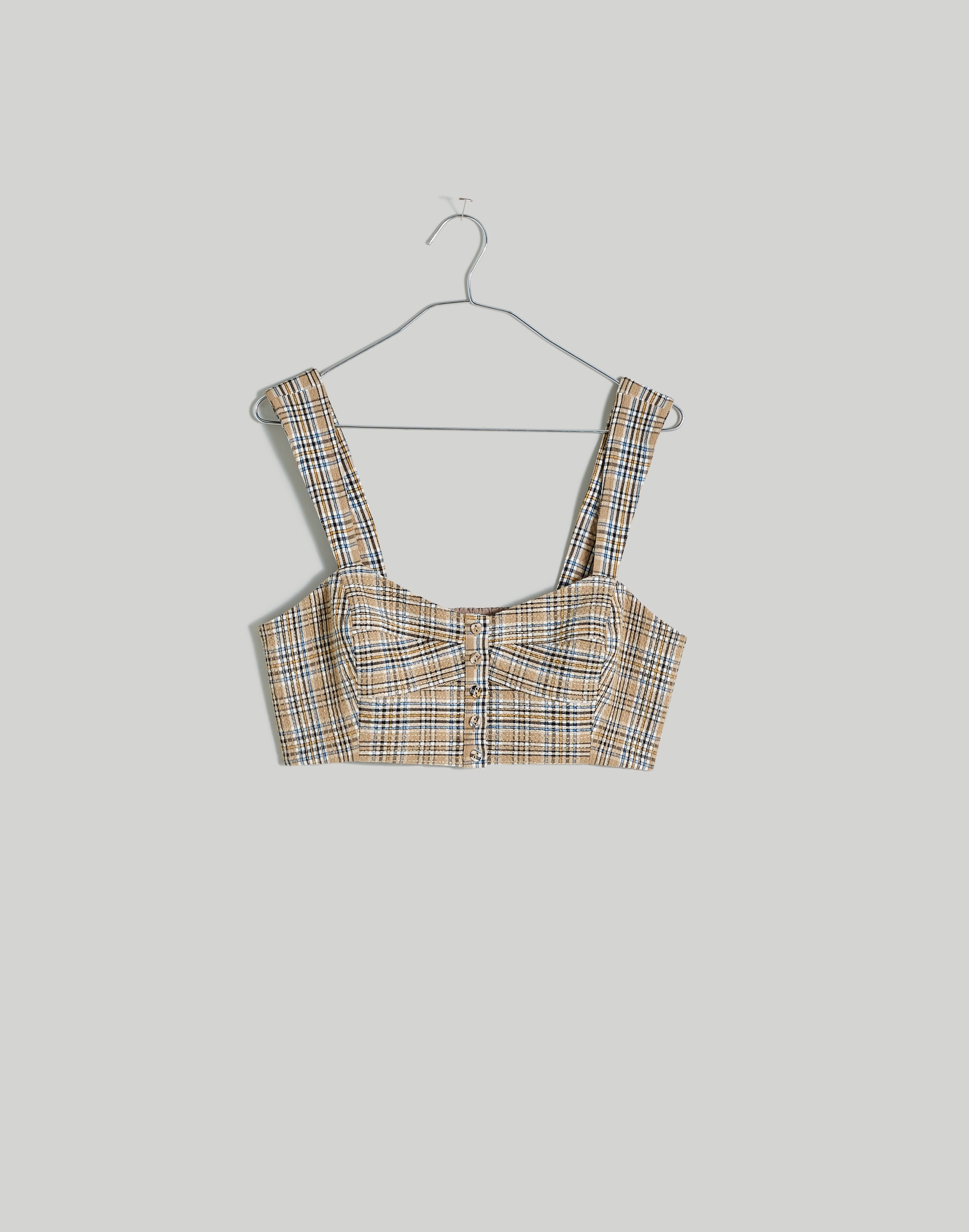 Gingham Seersucker Sweetheart Bralette