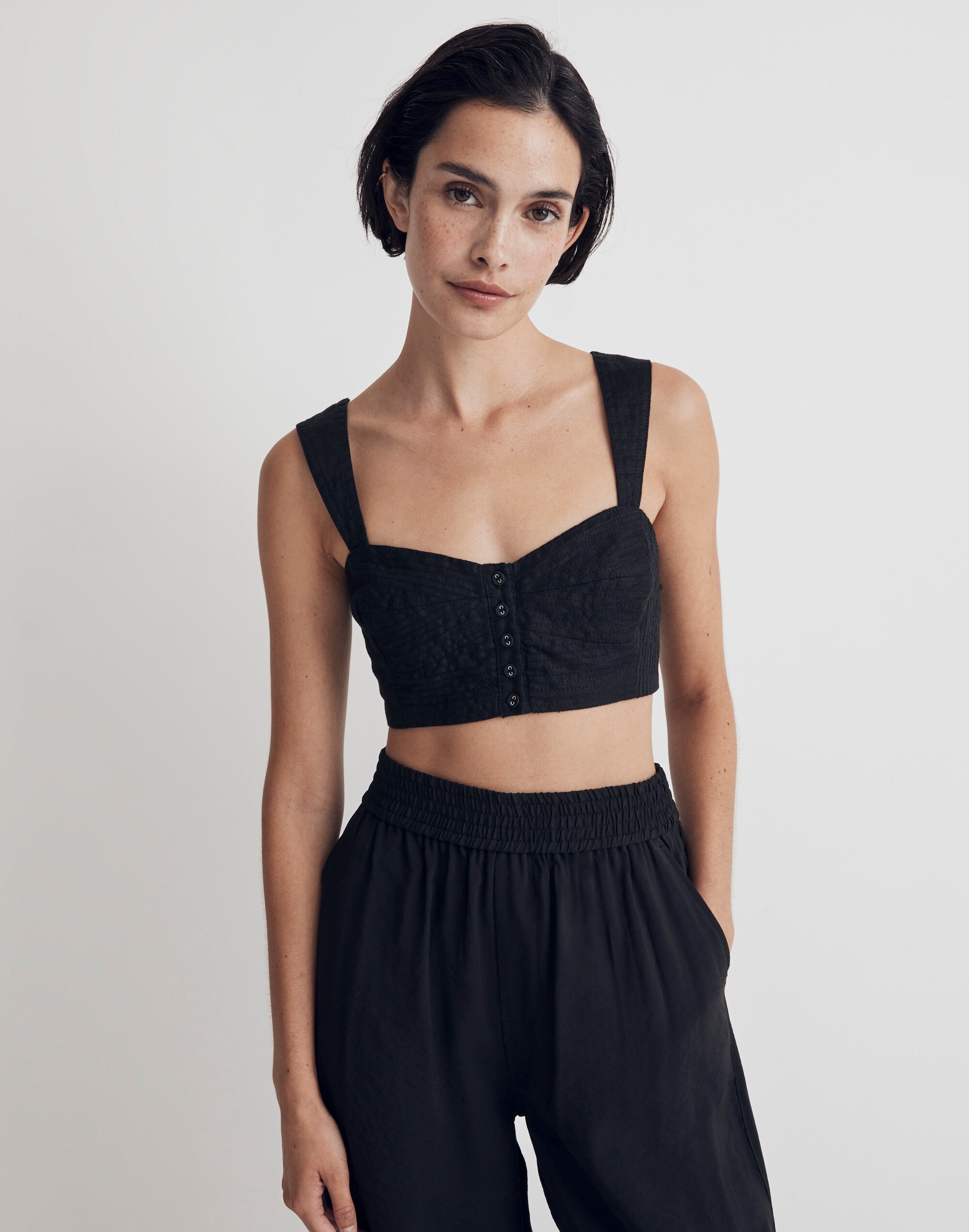 100% Linen Sweetheart Bralette