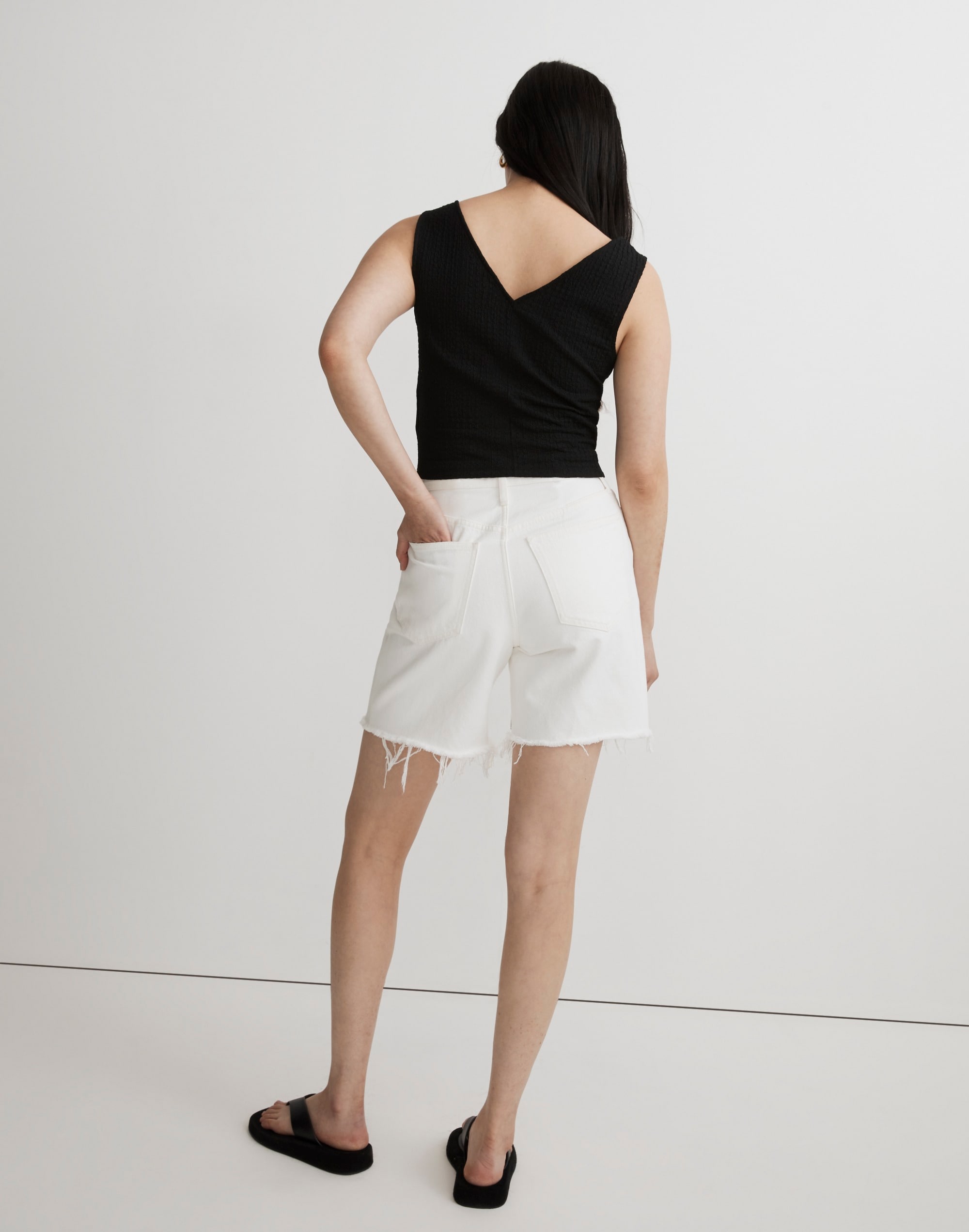 V-Neck Sleeveless Crop Top