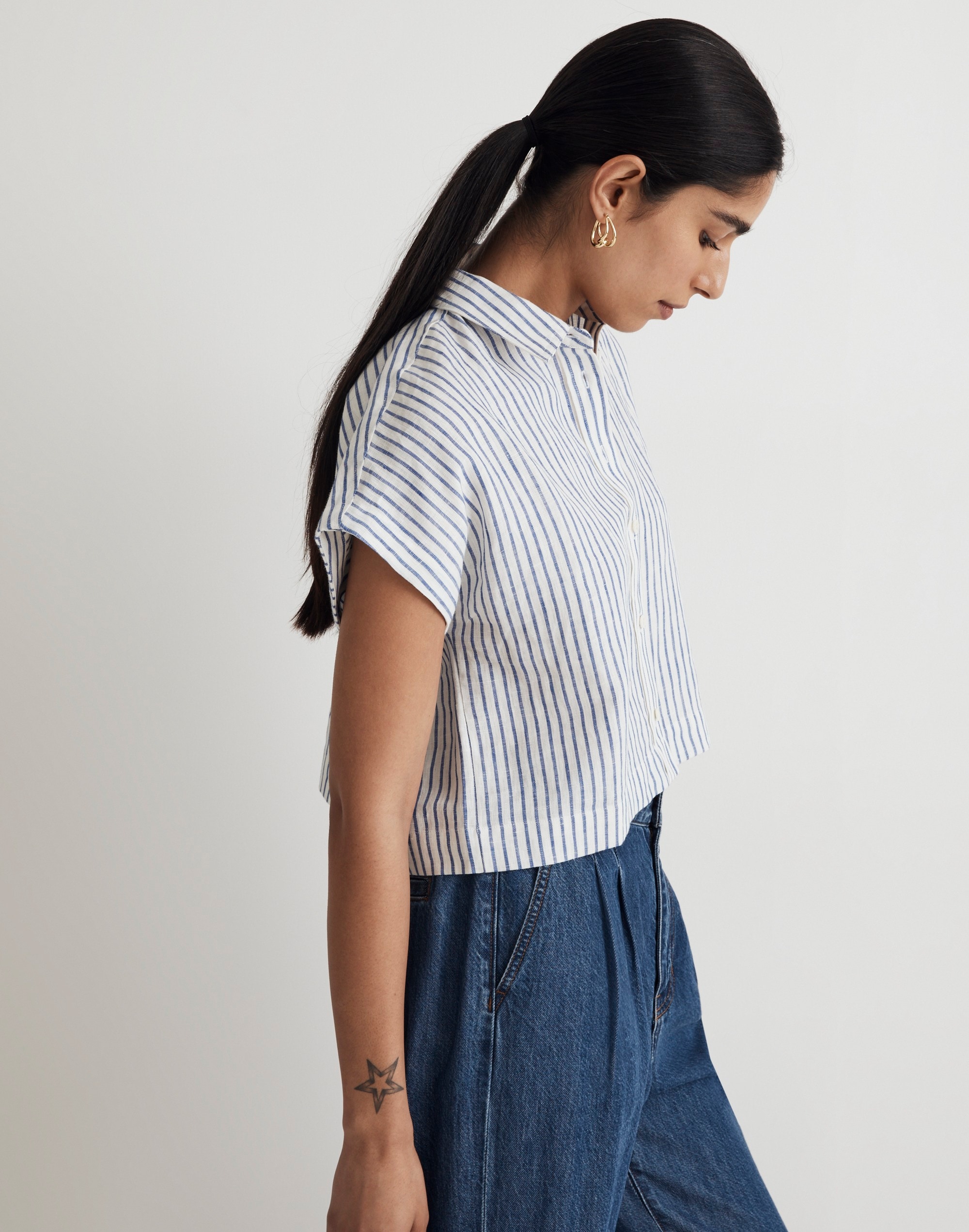 100% Linen Dolman Shirt