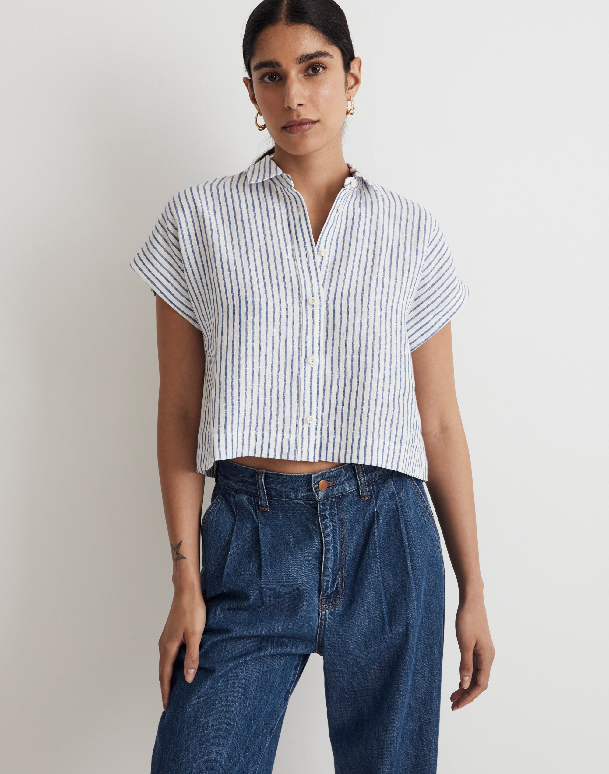 100% Linen Dolman Shirt