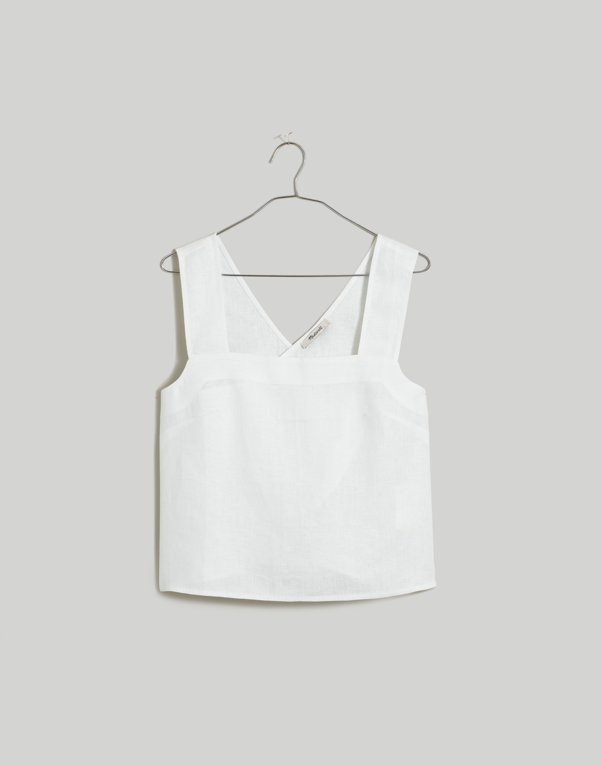 100% Linen Cross-Back Sleeveless Top