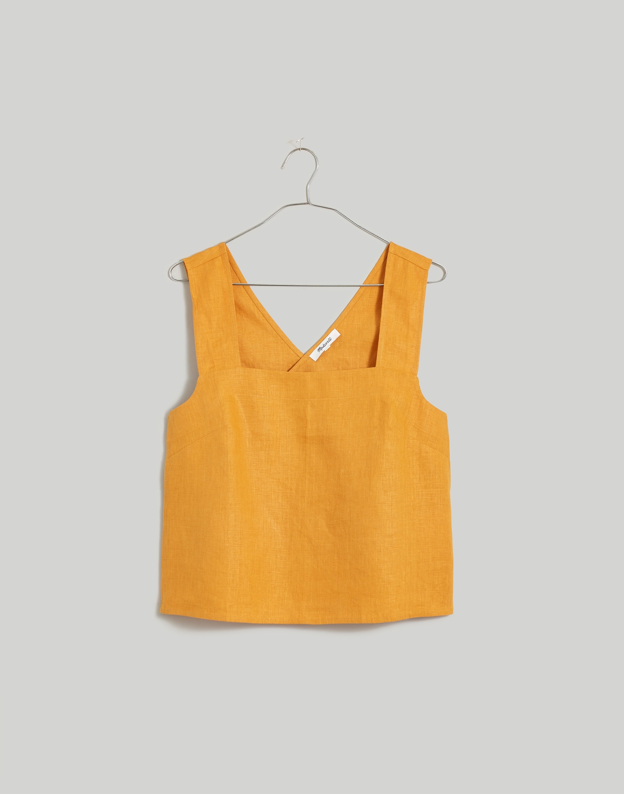 100% Linen Cross-Back Sleeveless Top