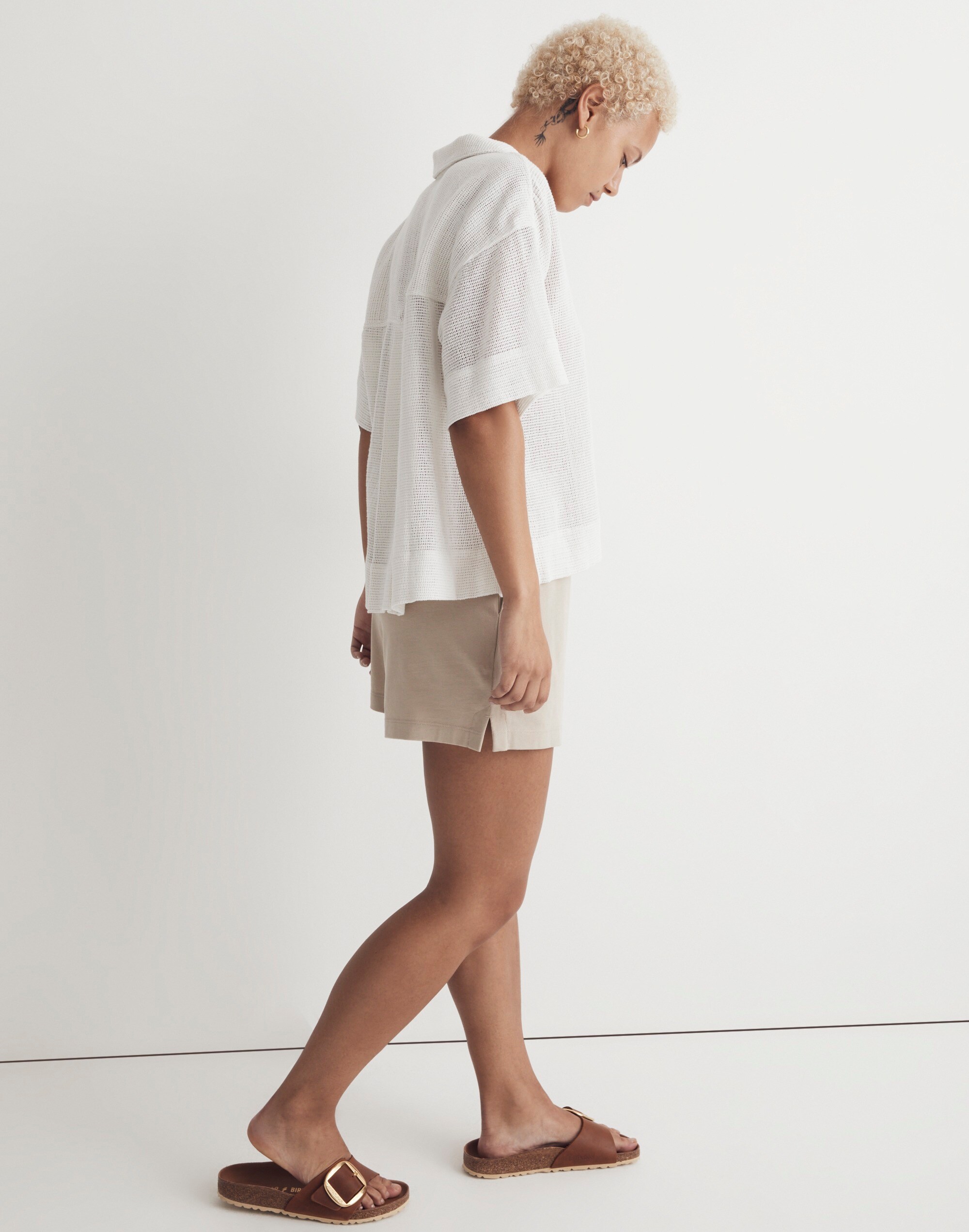 Cotton Mesh Camp Shirt