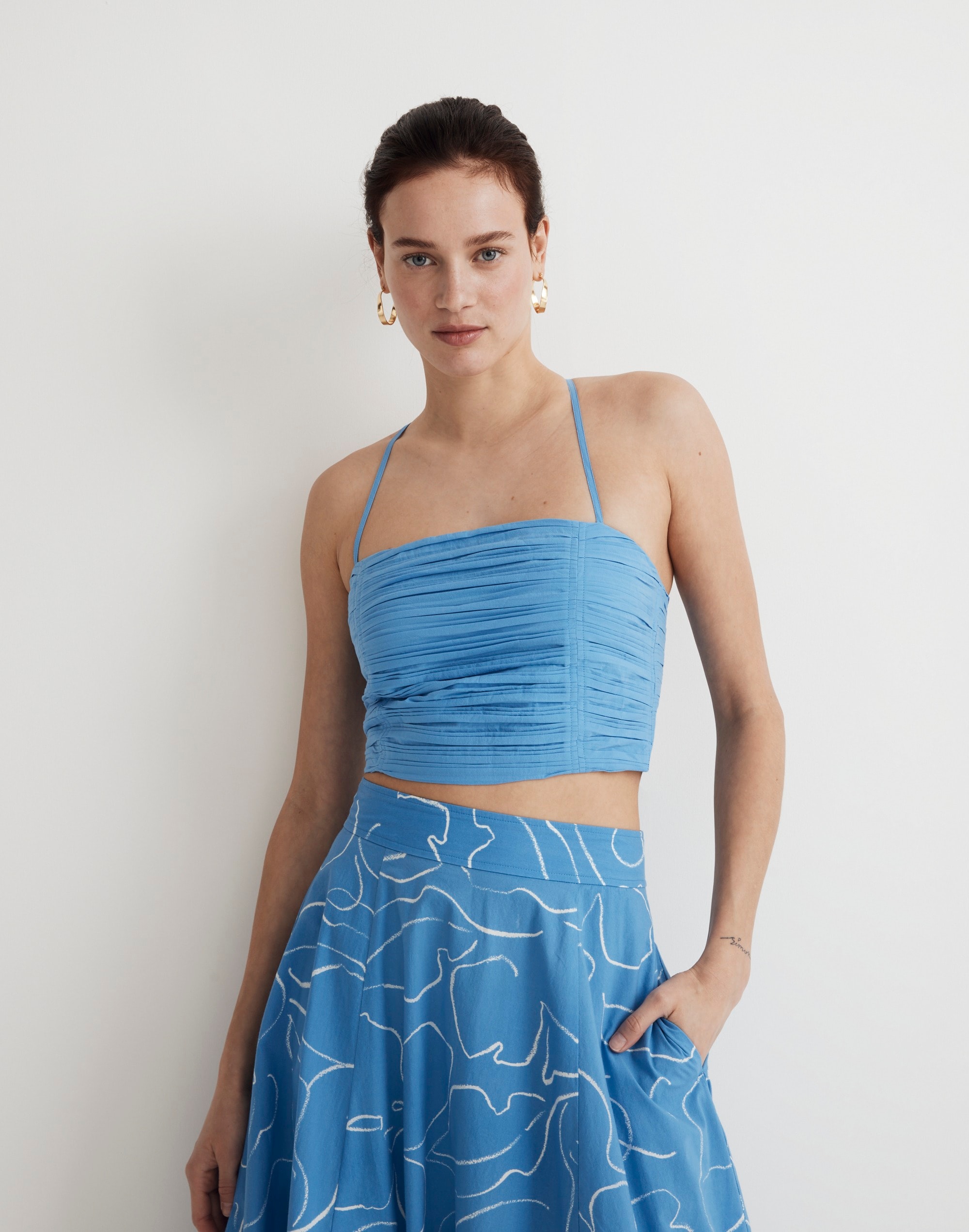 Poplin Crop Tube Top
