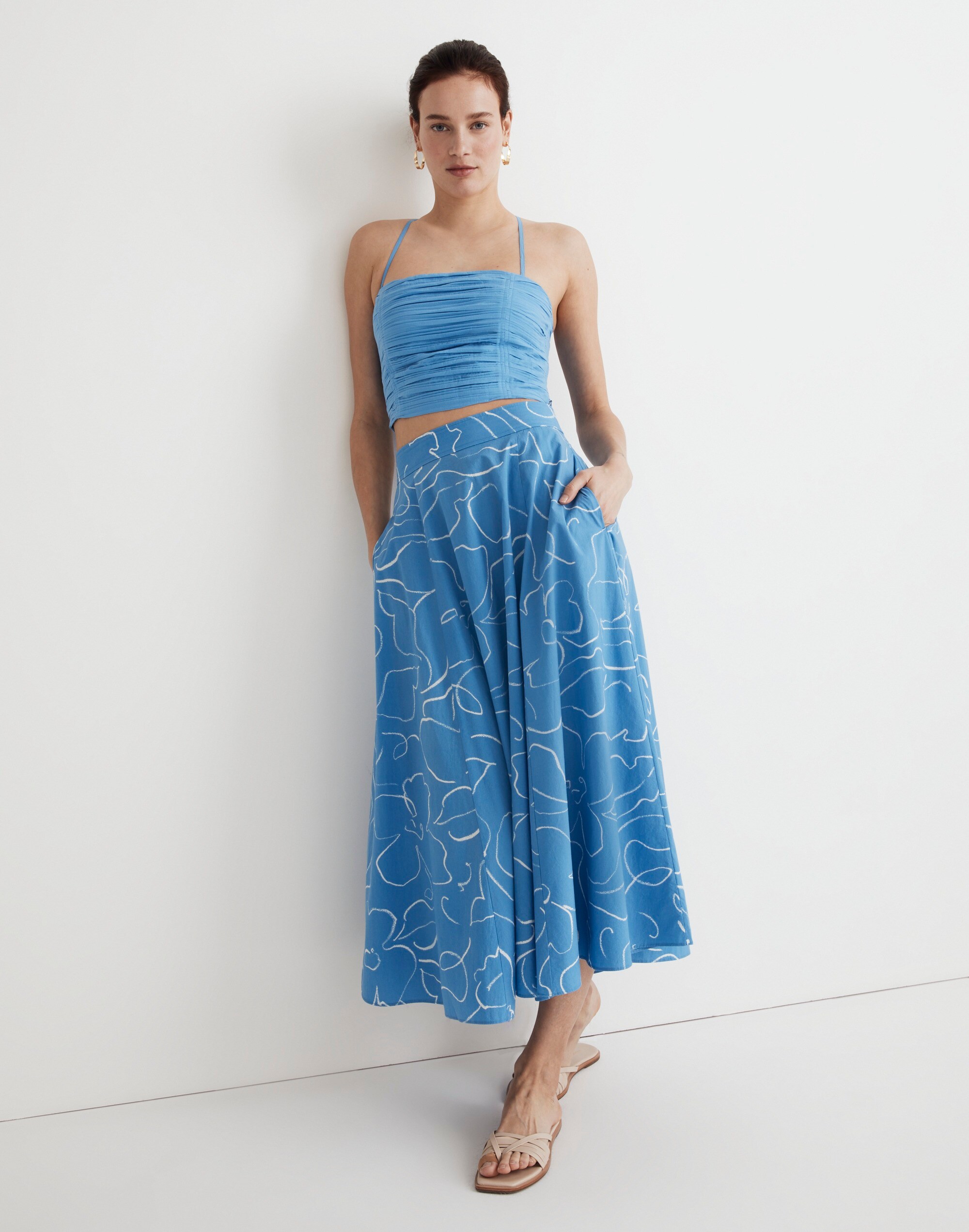 Poplin Crop Tube Top