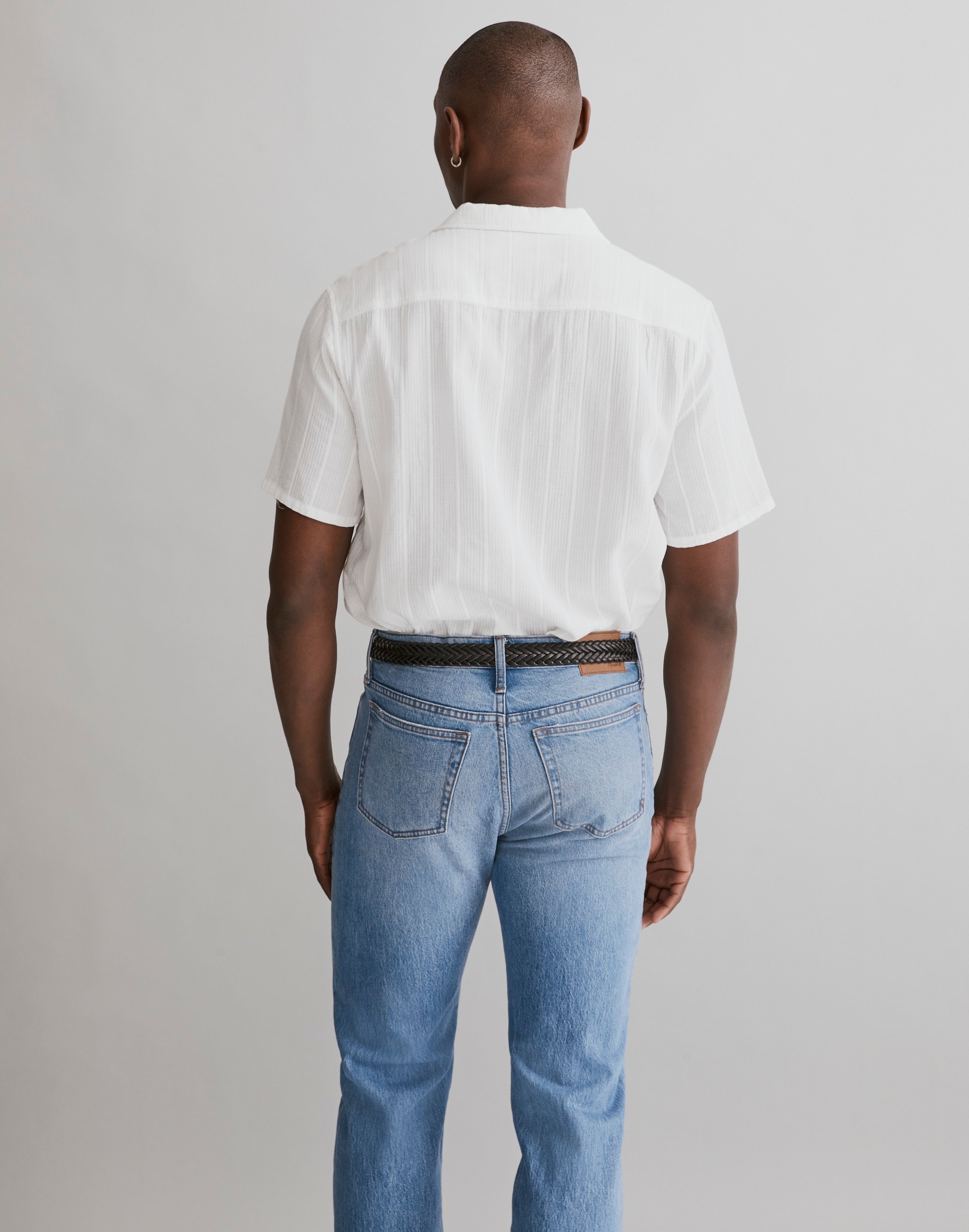 Easy ShortSleeve Shirt in Textural Stripe Madewell