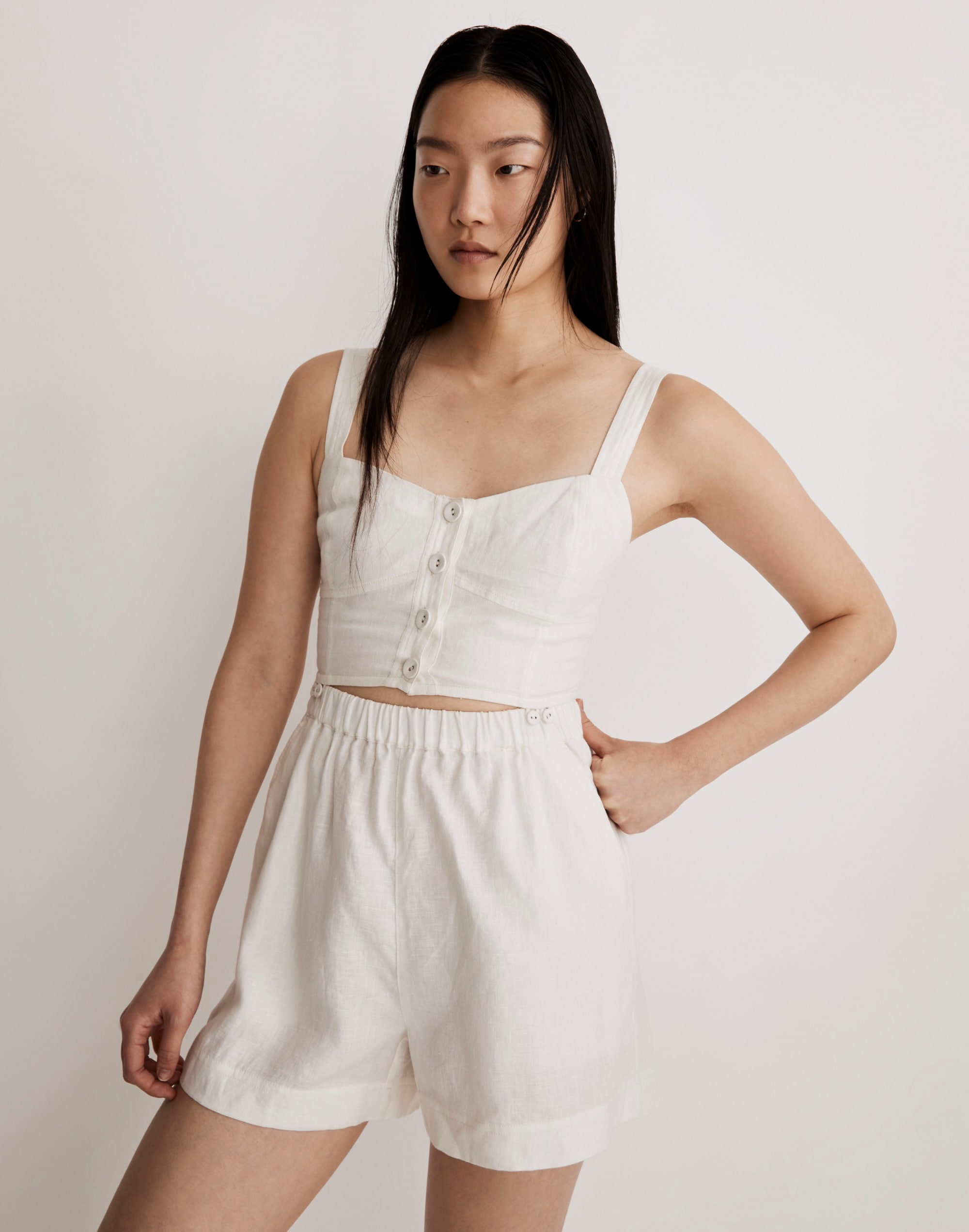 Modular Sleeveless Romper in 100% Linen