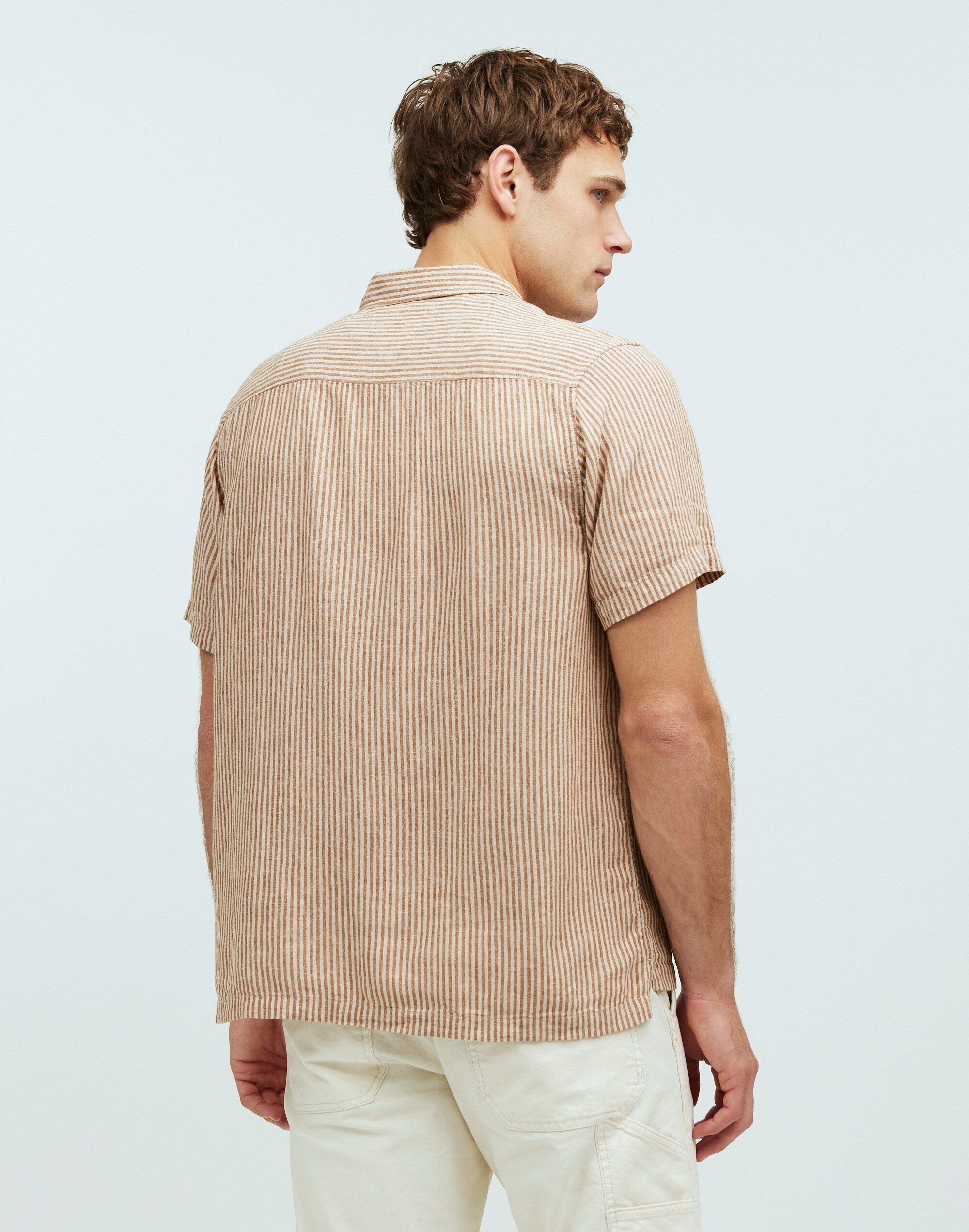 Easy Short-Sleeve Shirt in Multi Stripe