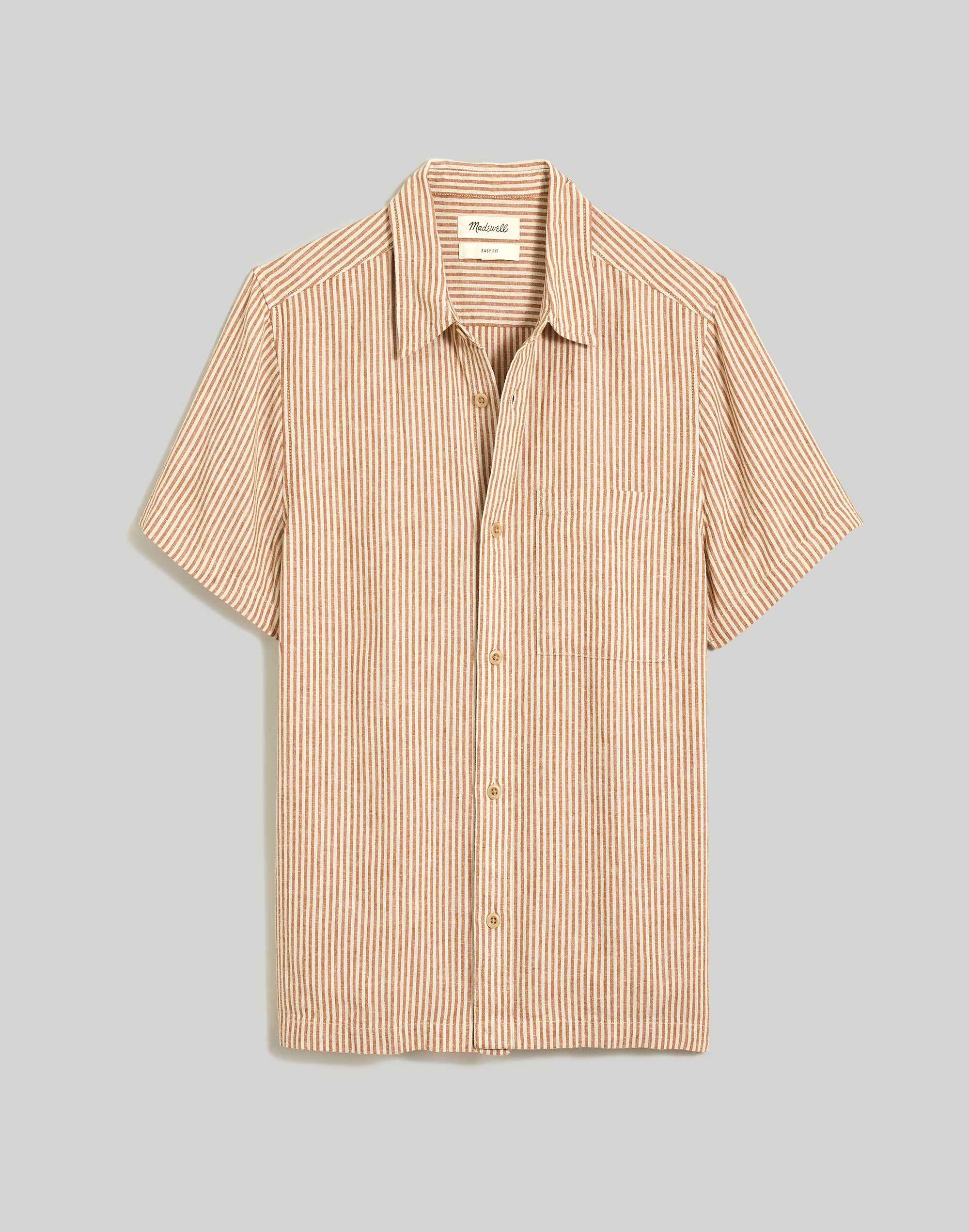 Easy Short-Sleeve Shirt in Multi Stripe
