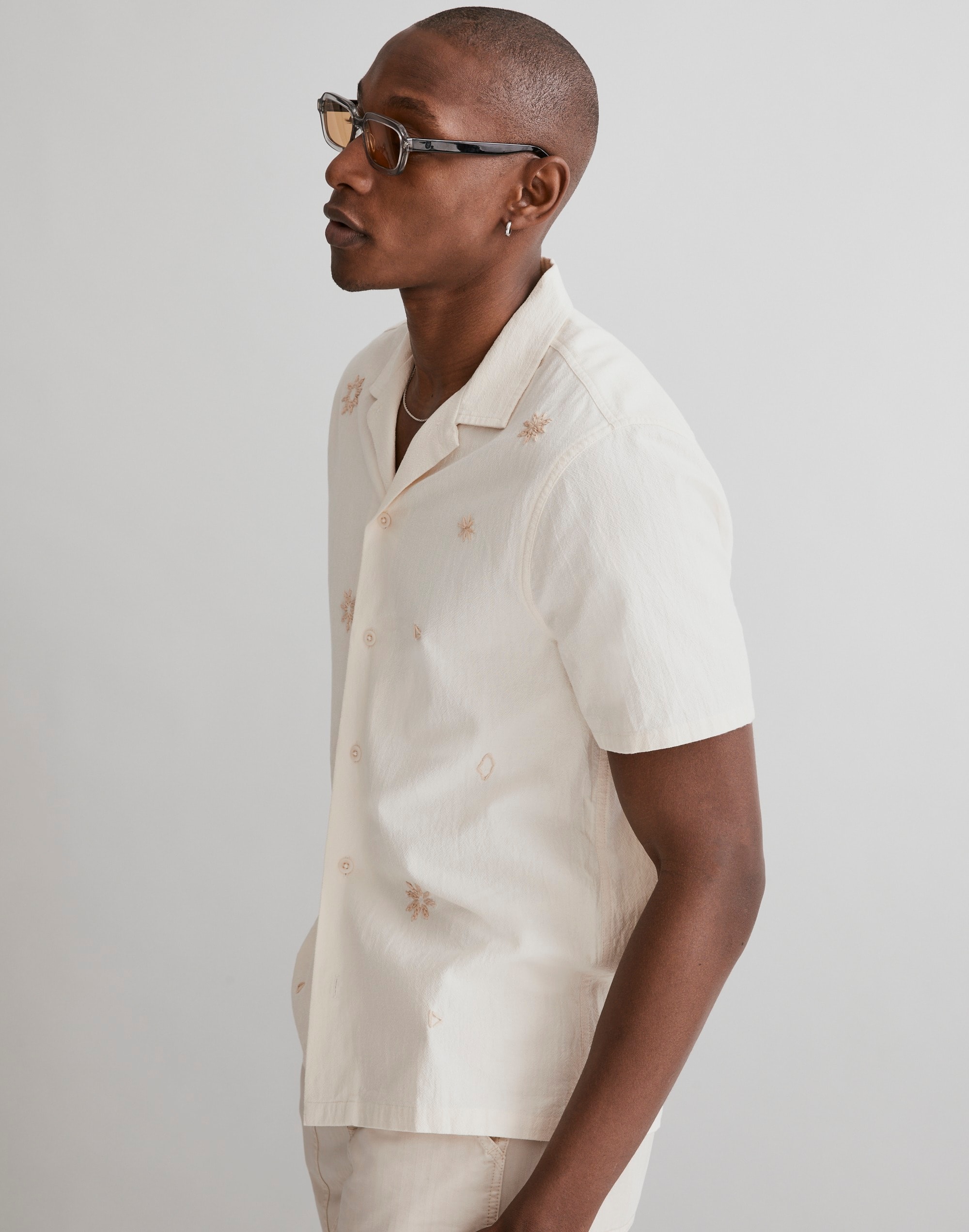 Embroidered Easy Short-Sleeve Shirt