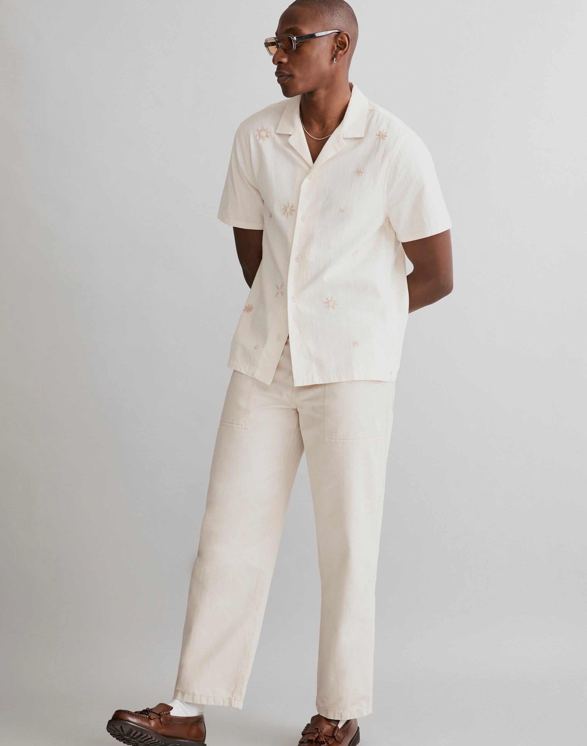 Embroidered Easy Short-Sleeve Shirt