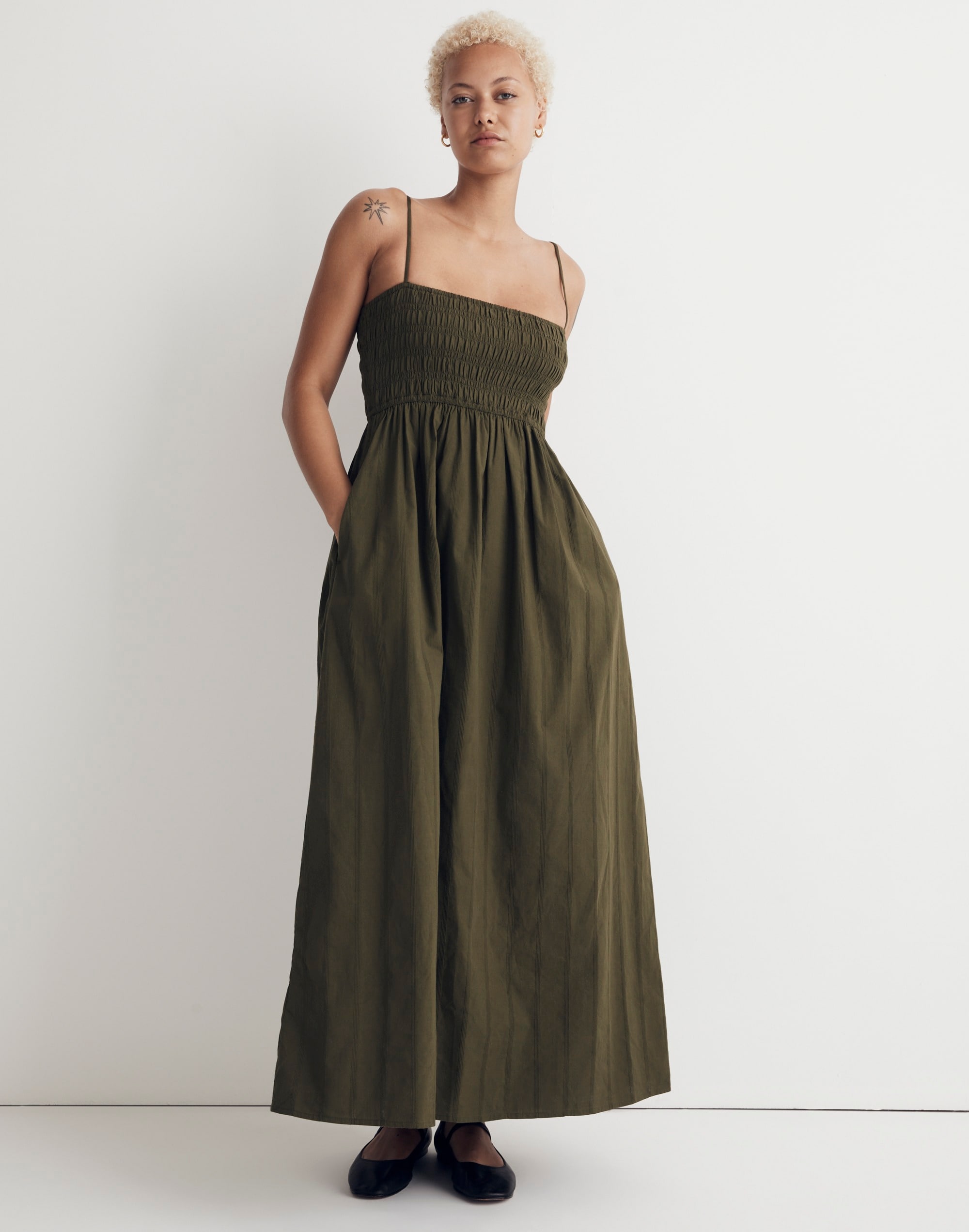 knee length dresses for ladies MIDI DRESS WITH ASYMMETRICAL GORE SKIRT  THEO
