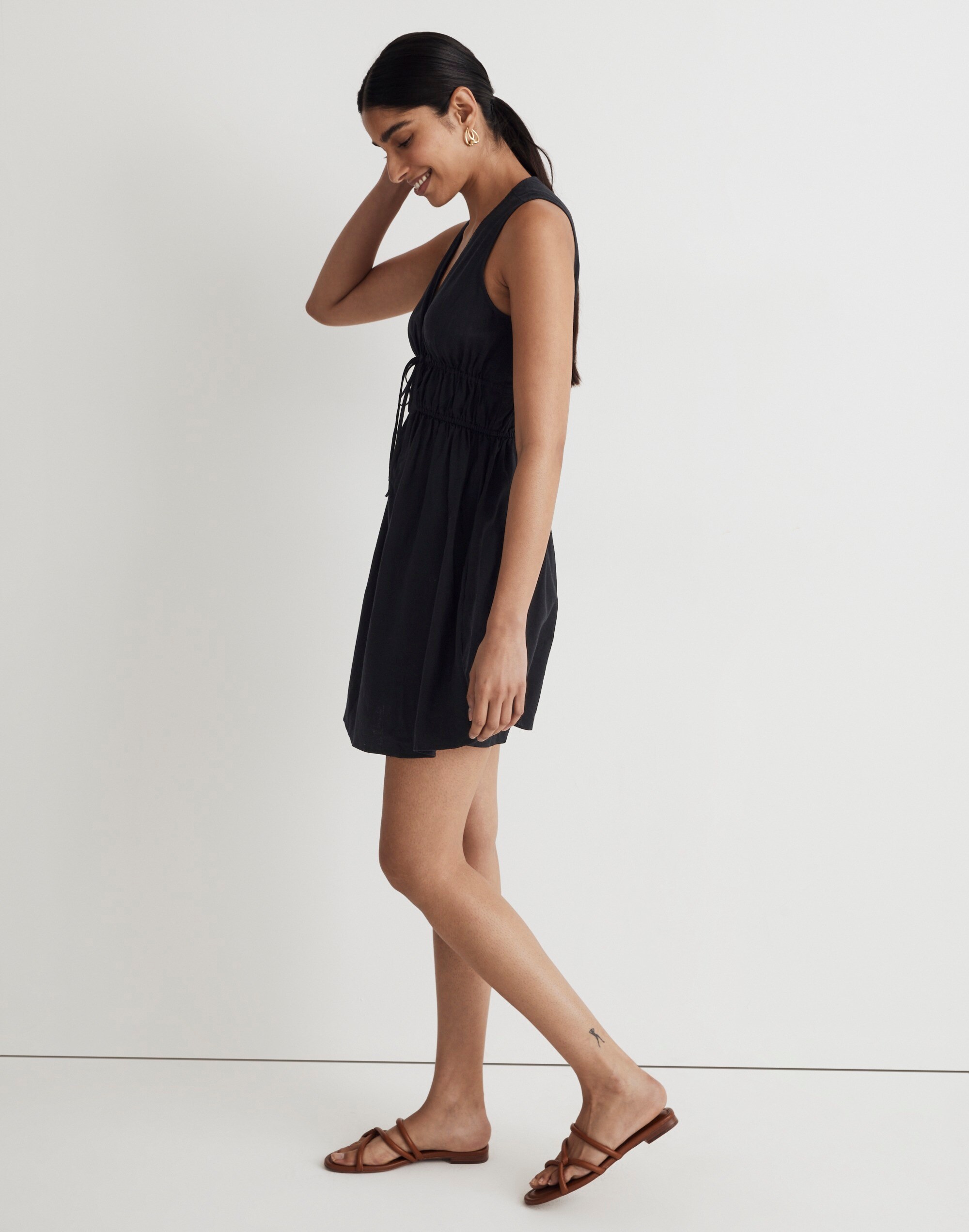 Sophia Deep-V Mini Dress