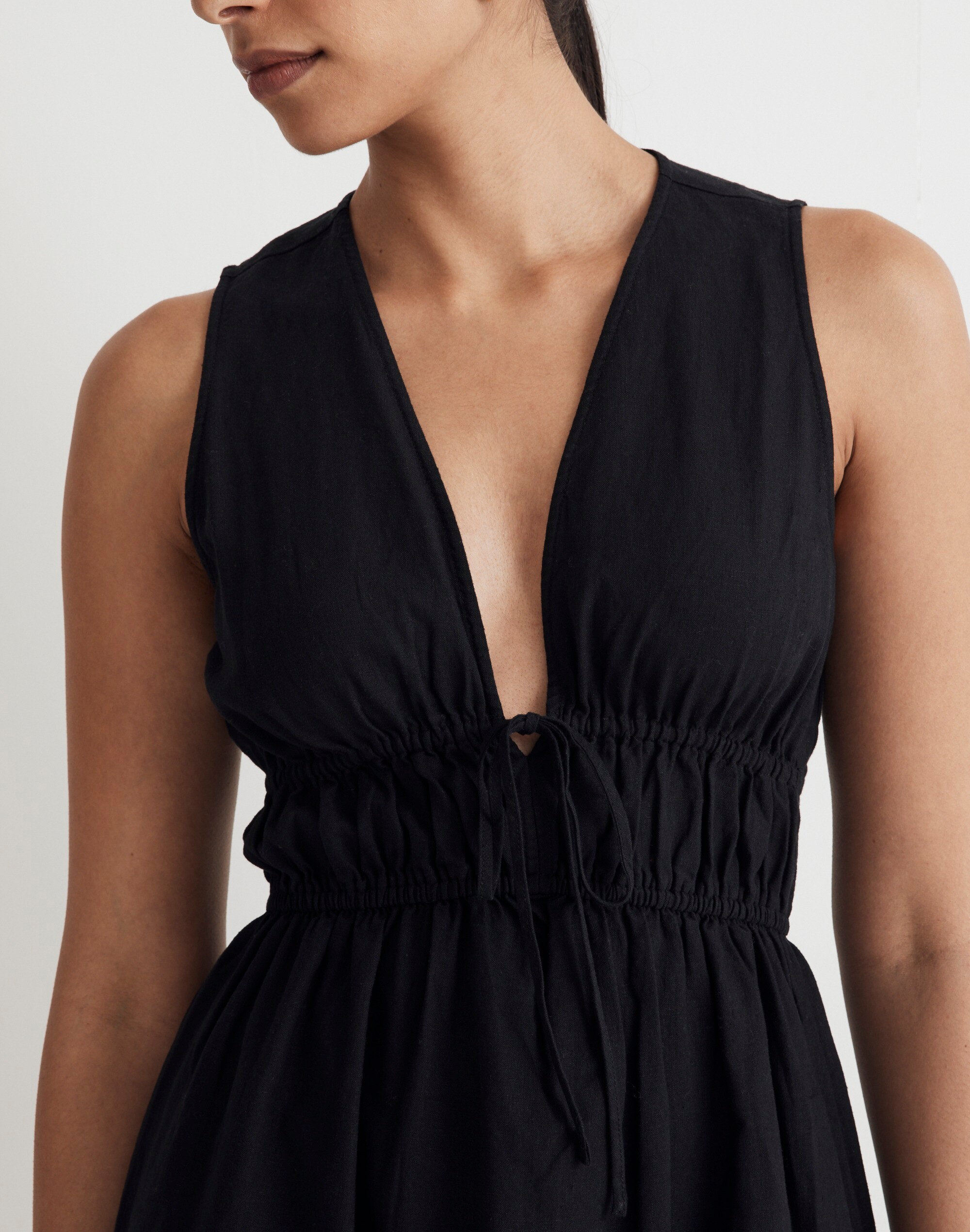 Sophia Deep-V Mini Dress