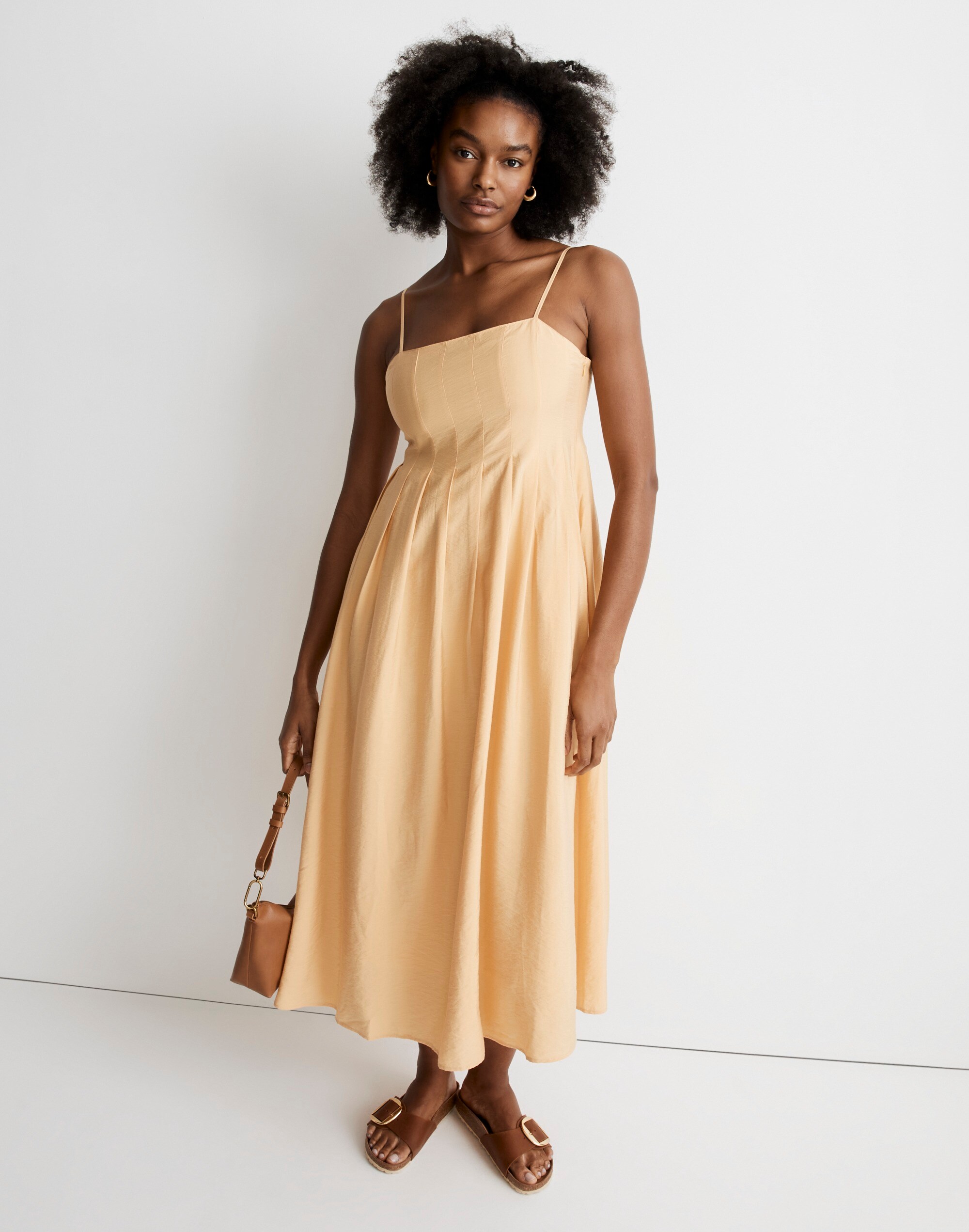 Pleated Midi Dress