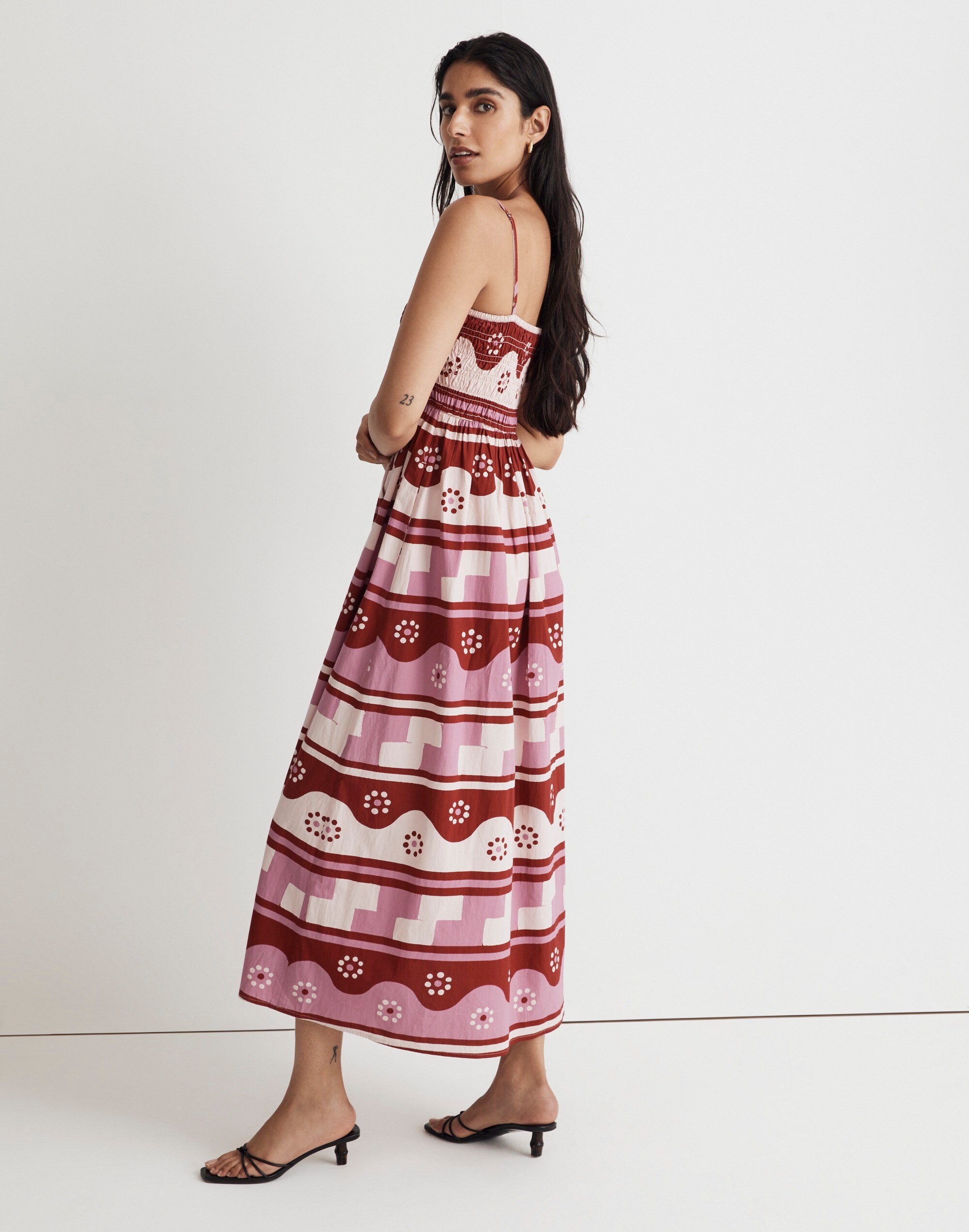 Theo Sleeveless Midi Dress in Geodaisy Batik