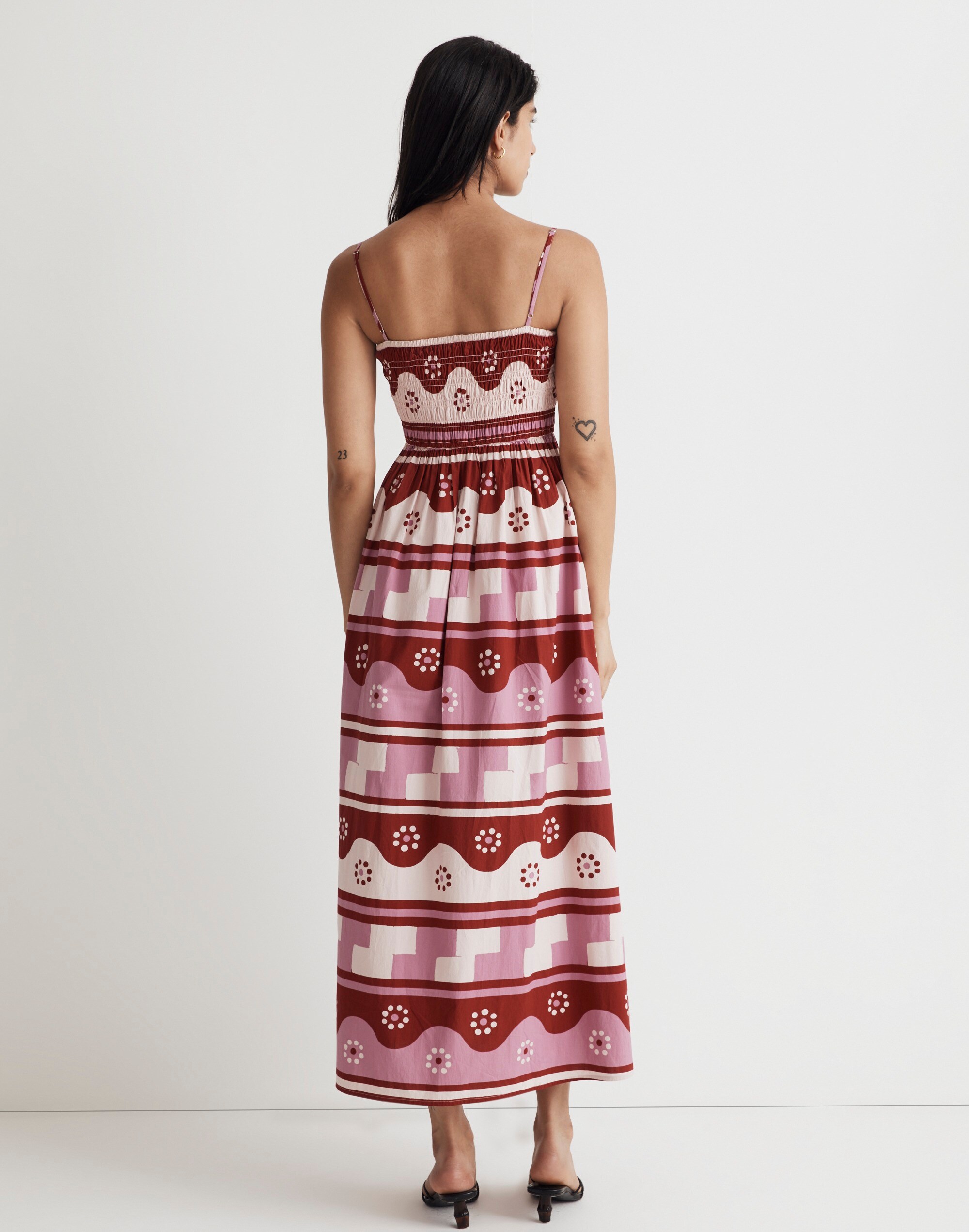 Theo Sleeveless Midi Dress in Geodaisy Batik