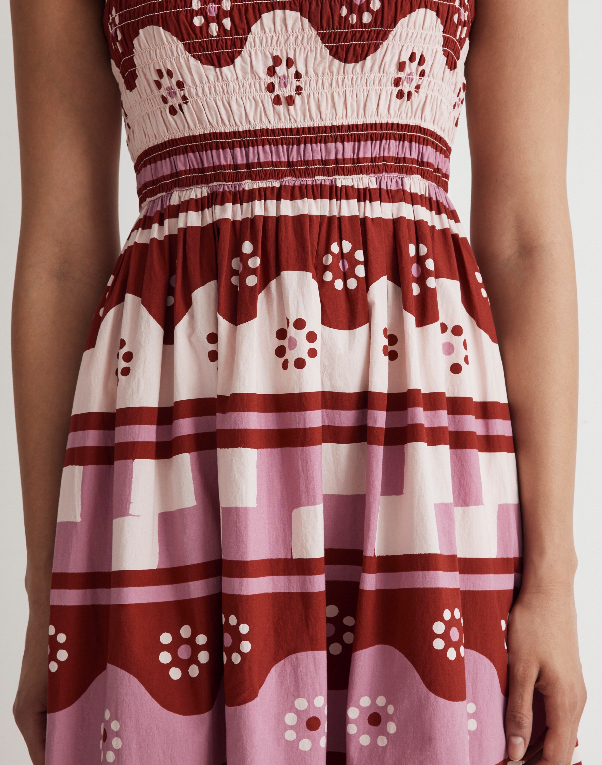Theo Sleeveless Midi Dress in Geodaisy Batik