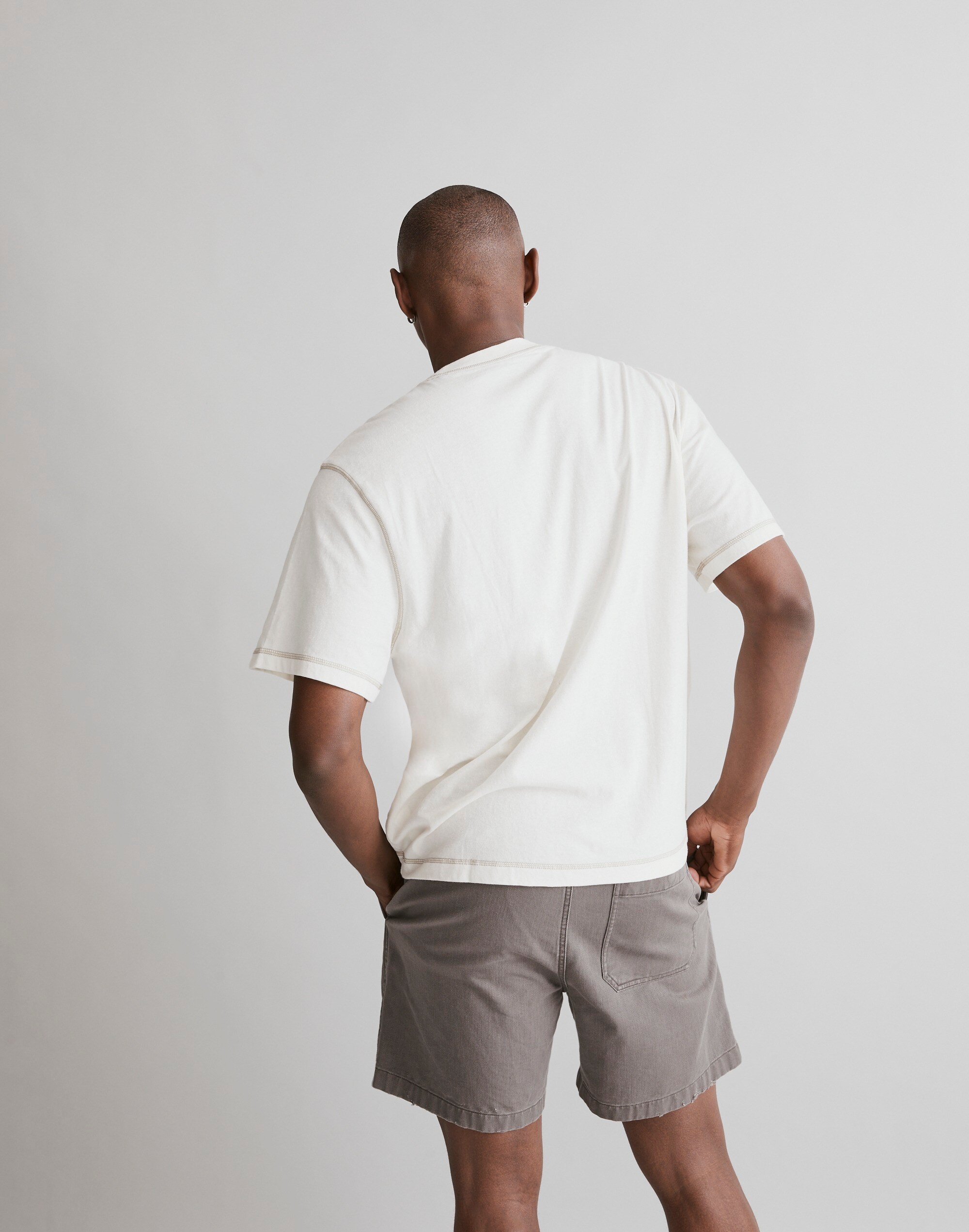 Recycled Cotton-Blend Henley Shirt
