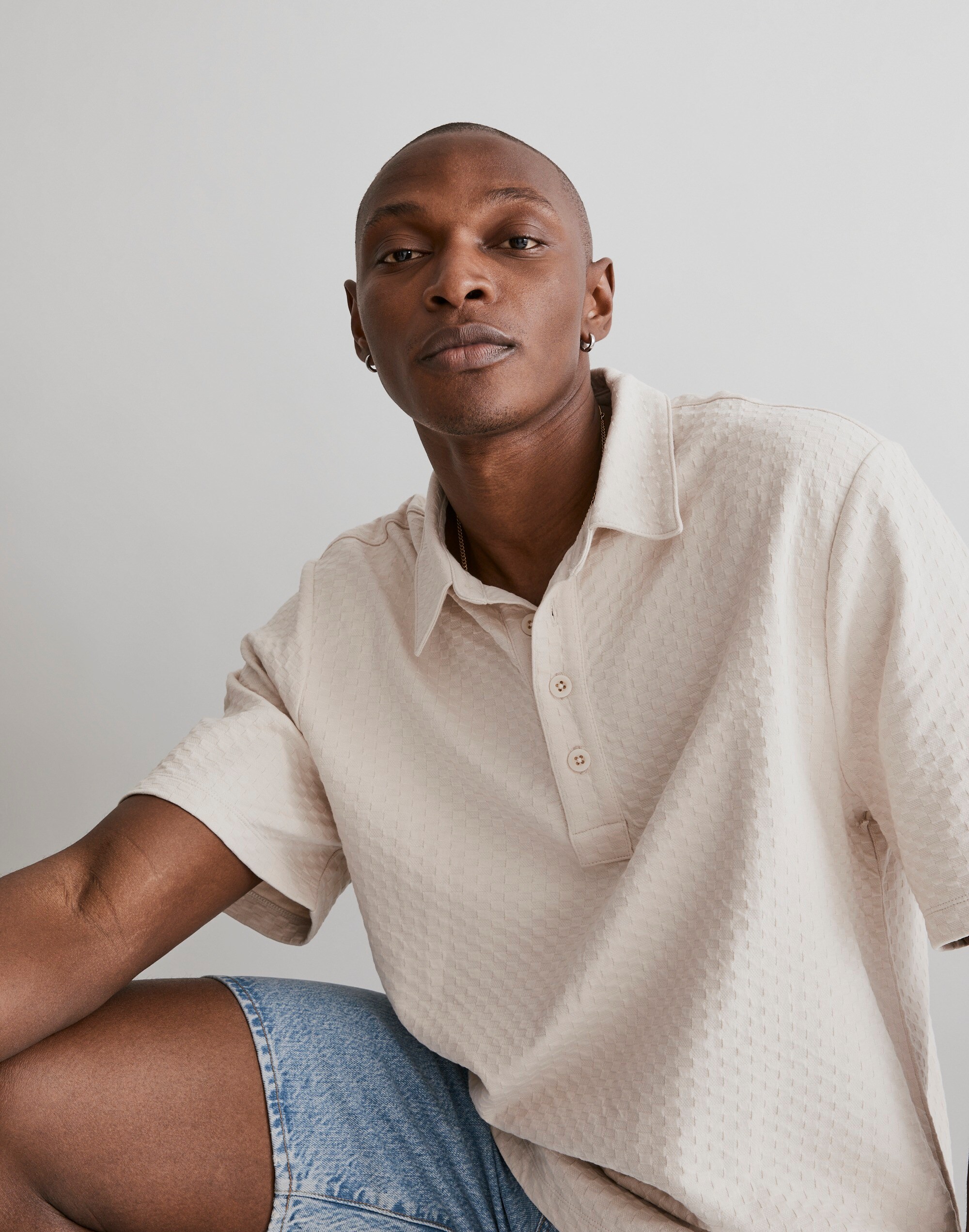 Jacquard Short-Sleeve Shirt