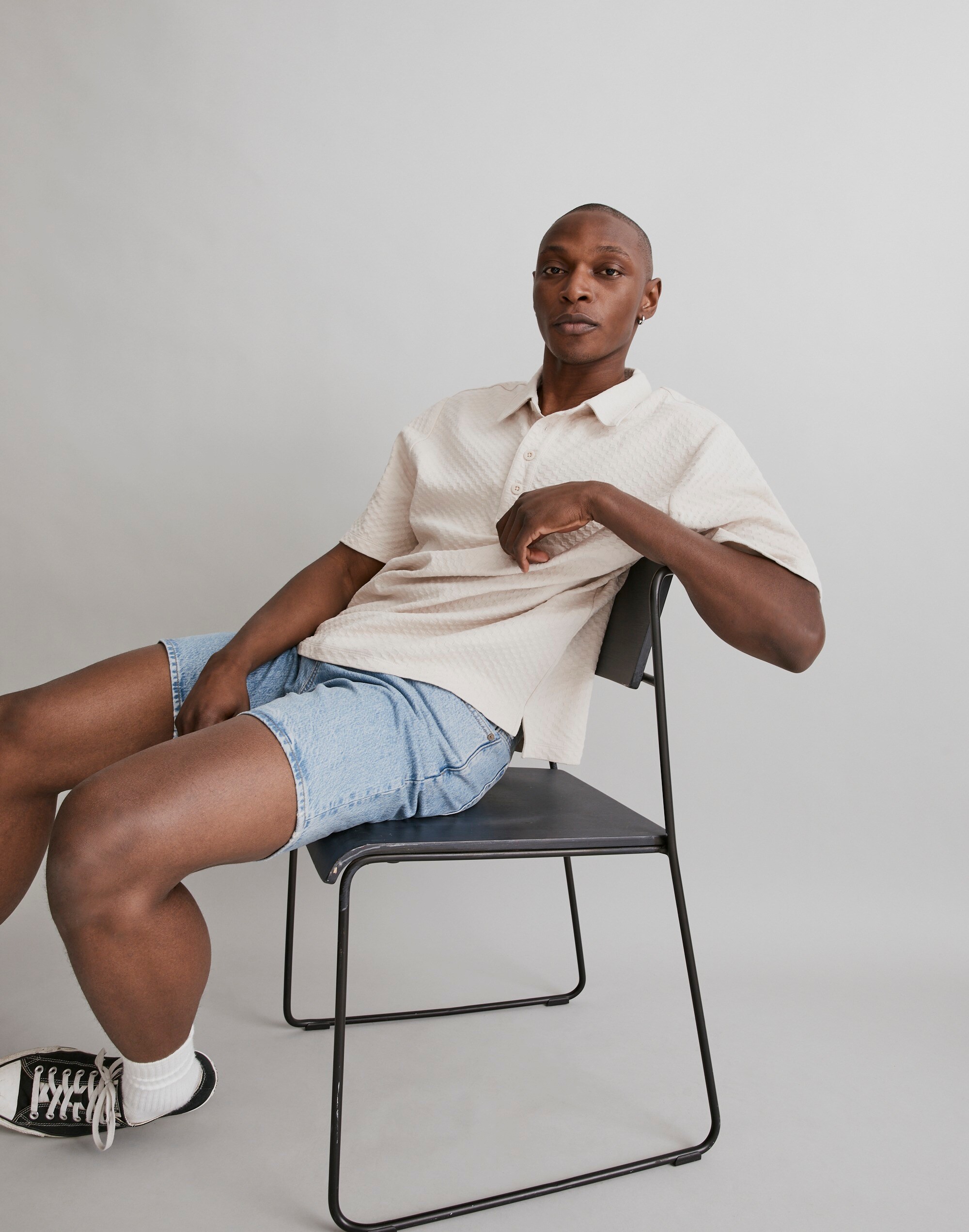 Jacquard Short-Sleeve Shirt