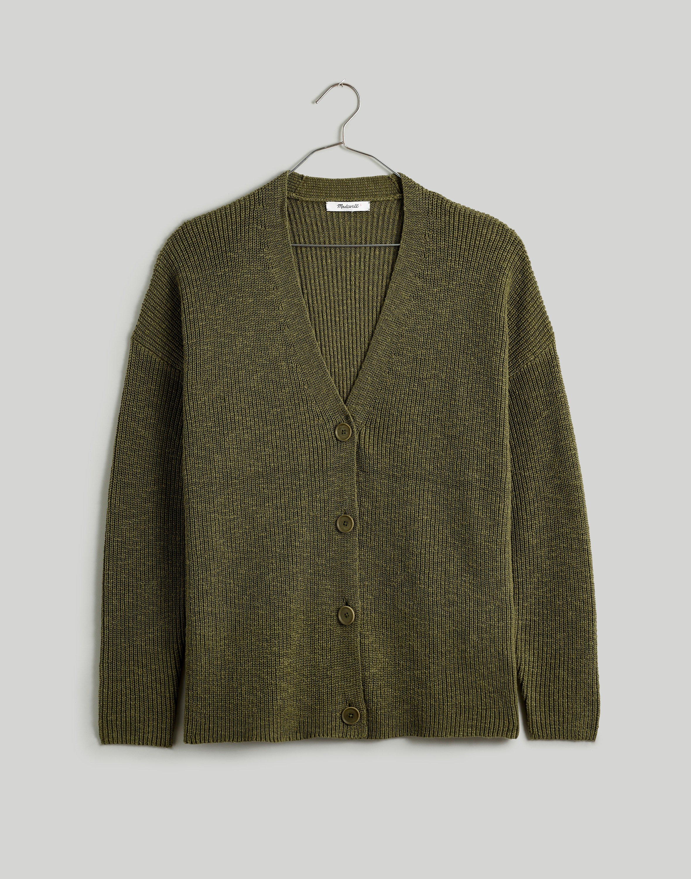 Plus V-Neck Button-Front Long Cardigan Sweater