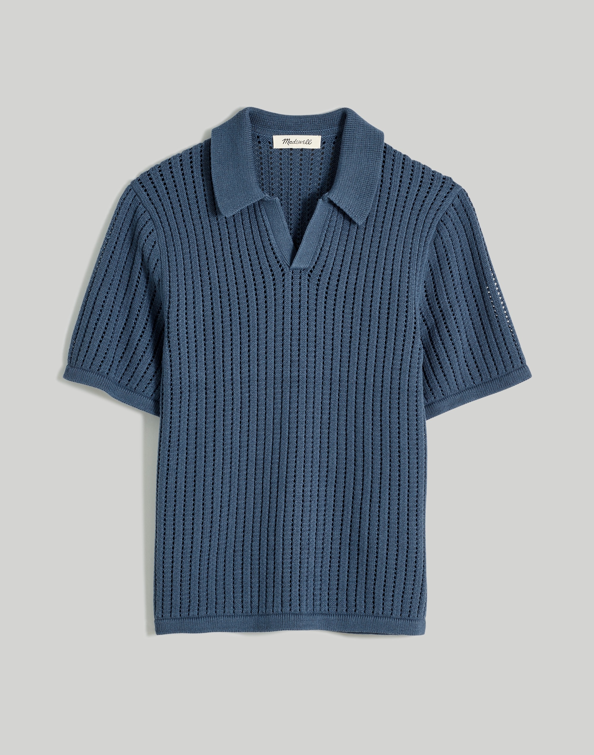 Johnny-Collar Sweater Polo