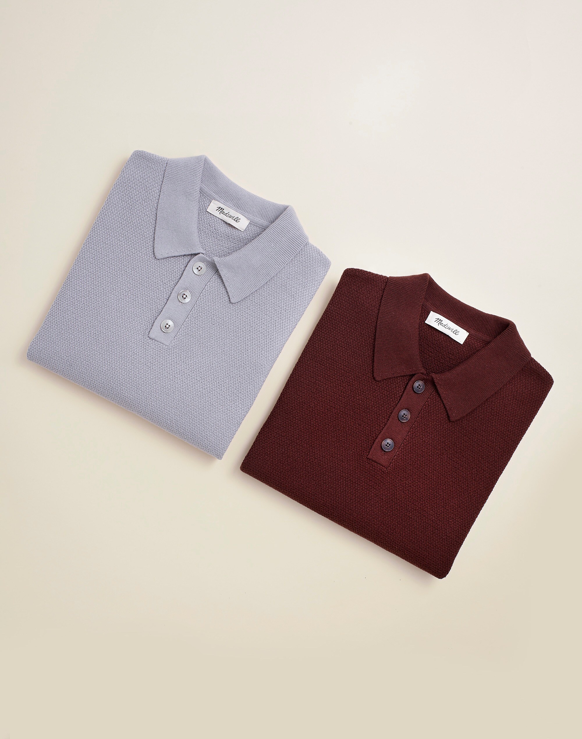 Textured Cotton-Linen Blend Sweater Polo