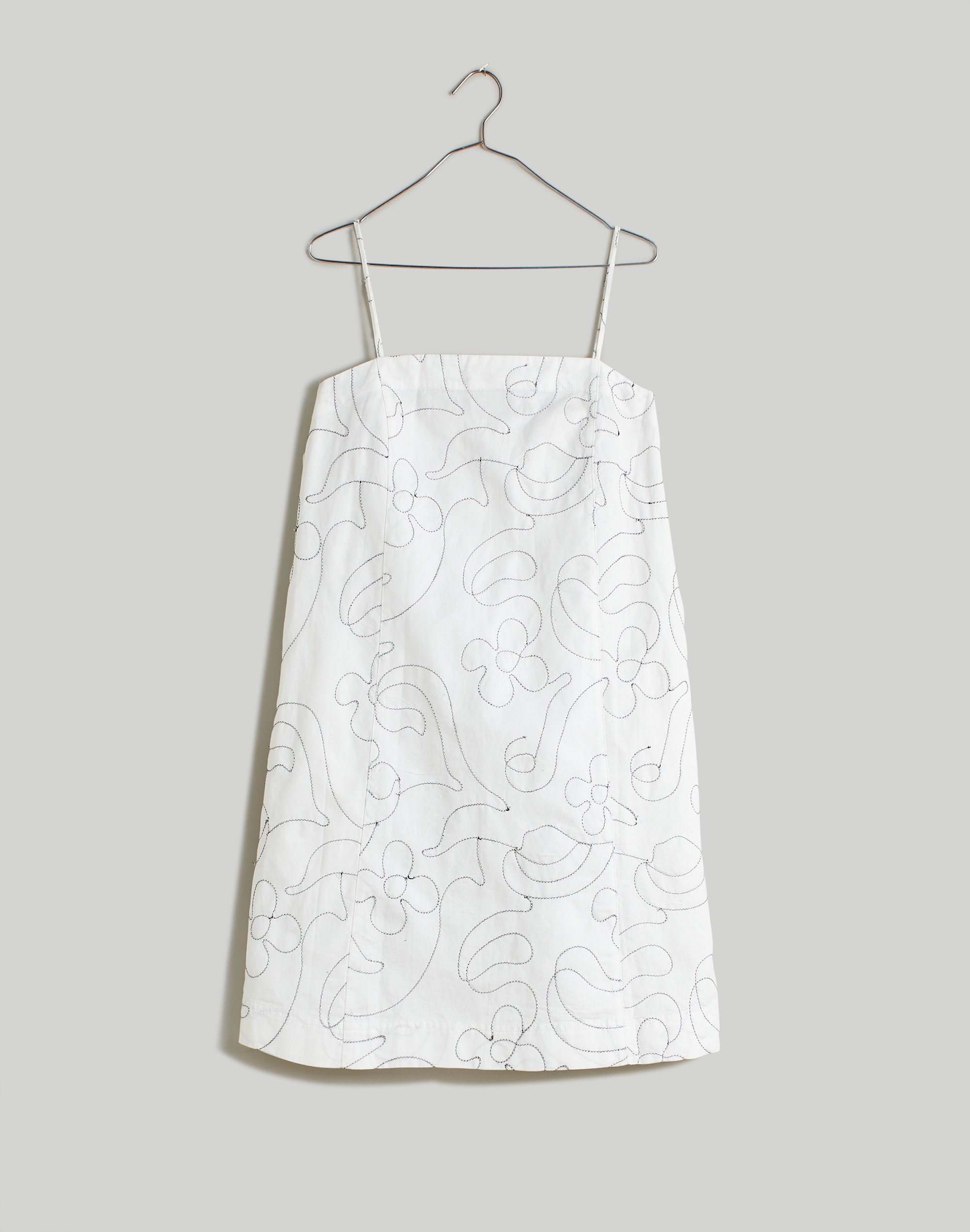 The Embroidered Goldie Mini Dress 100% Linen
