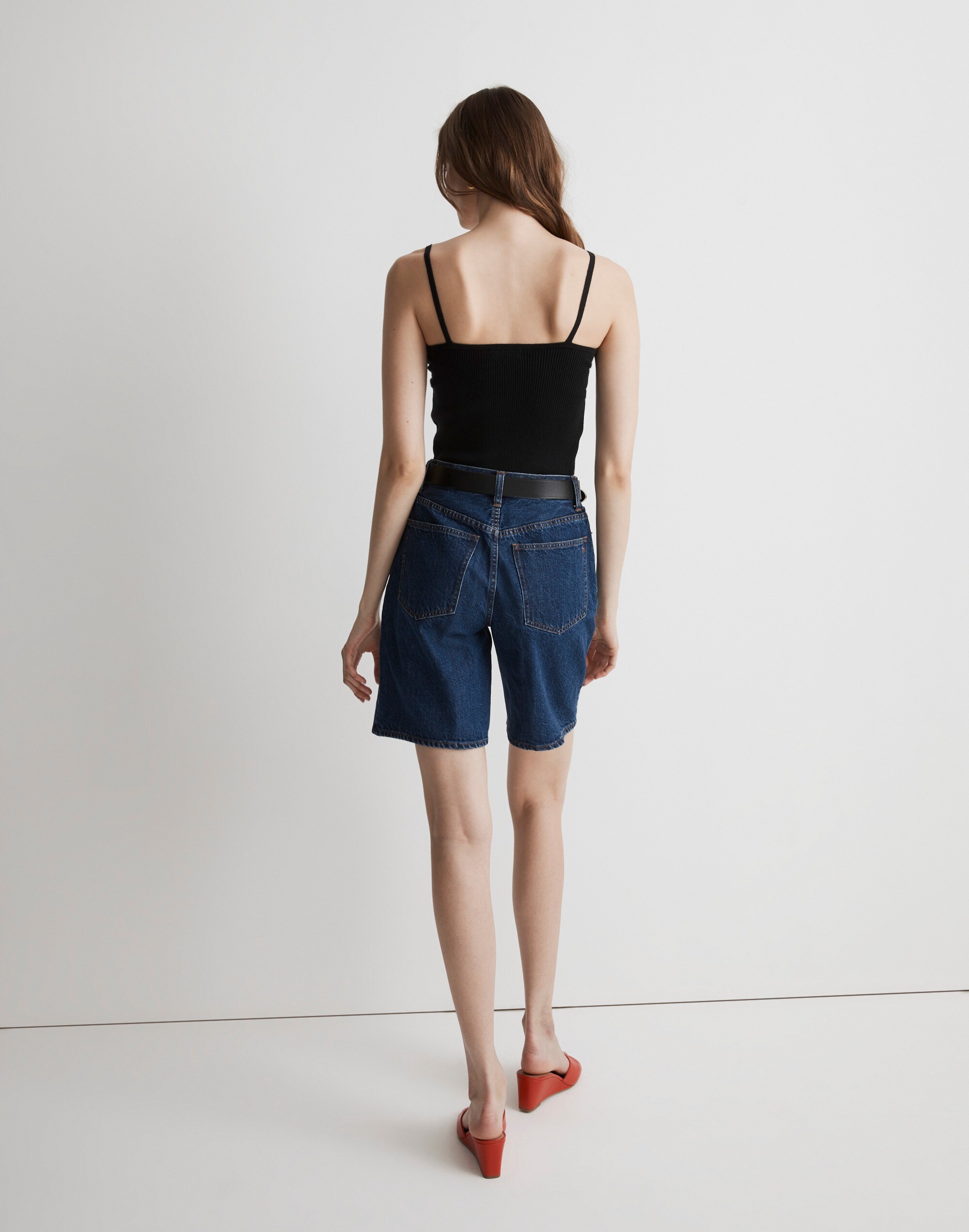 Corset-Detail Crop Sweater Tank