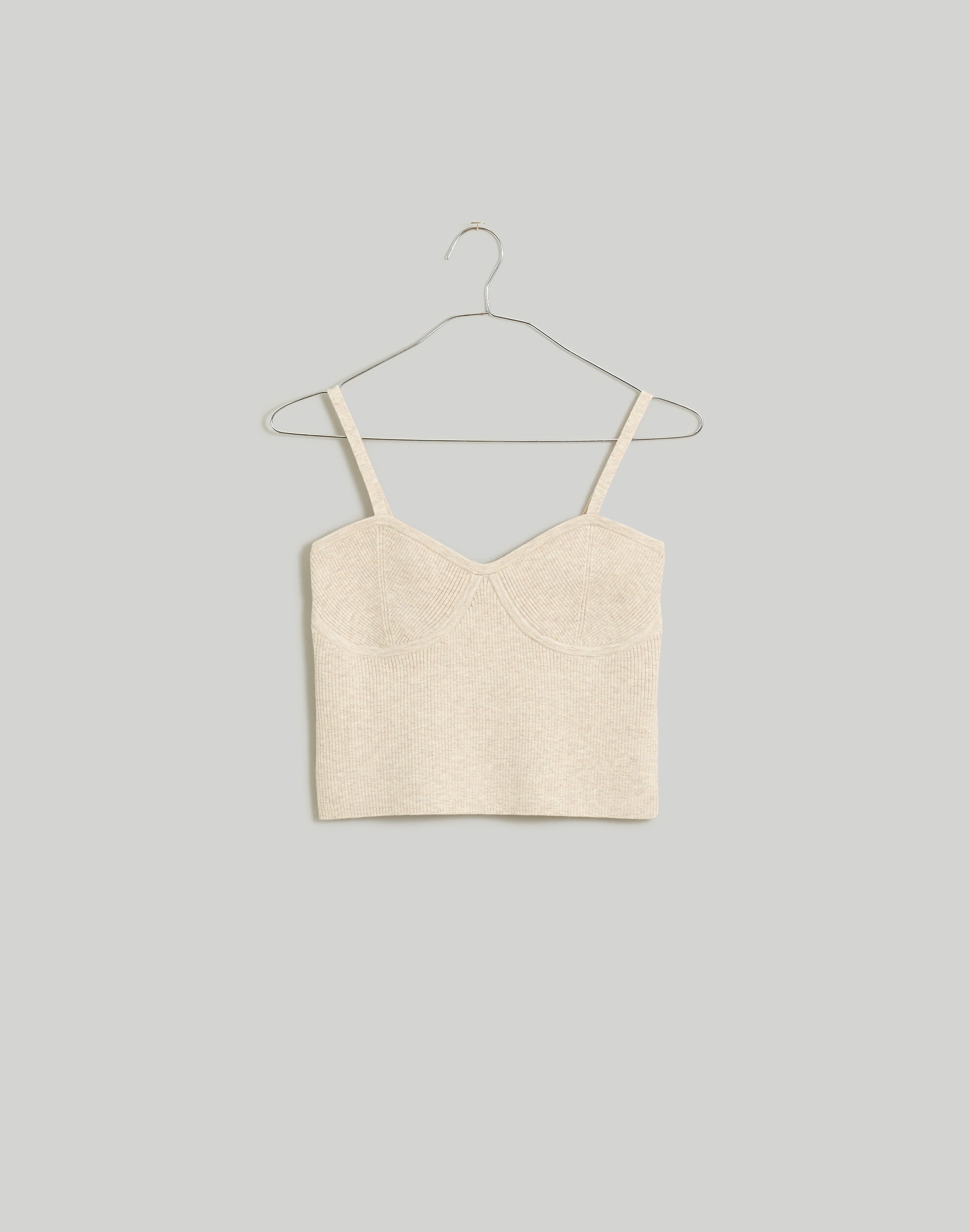 Corset-Detail Crop Sweater Tank