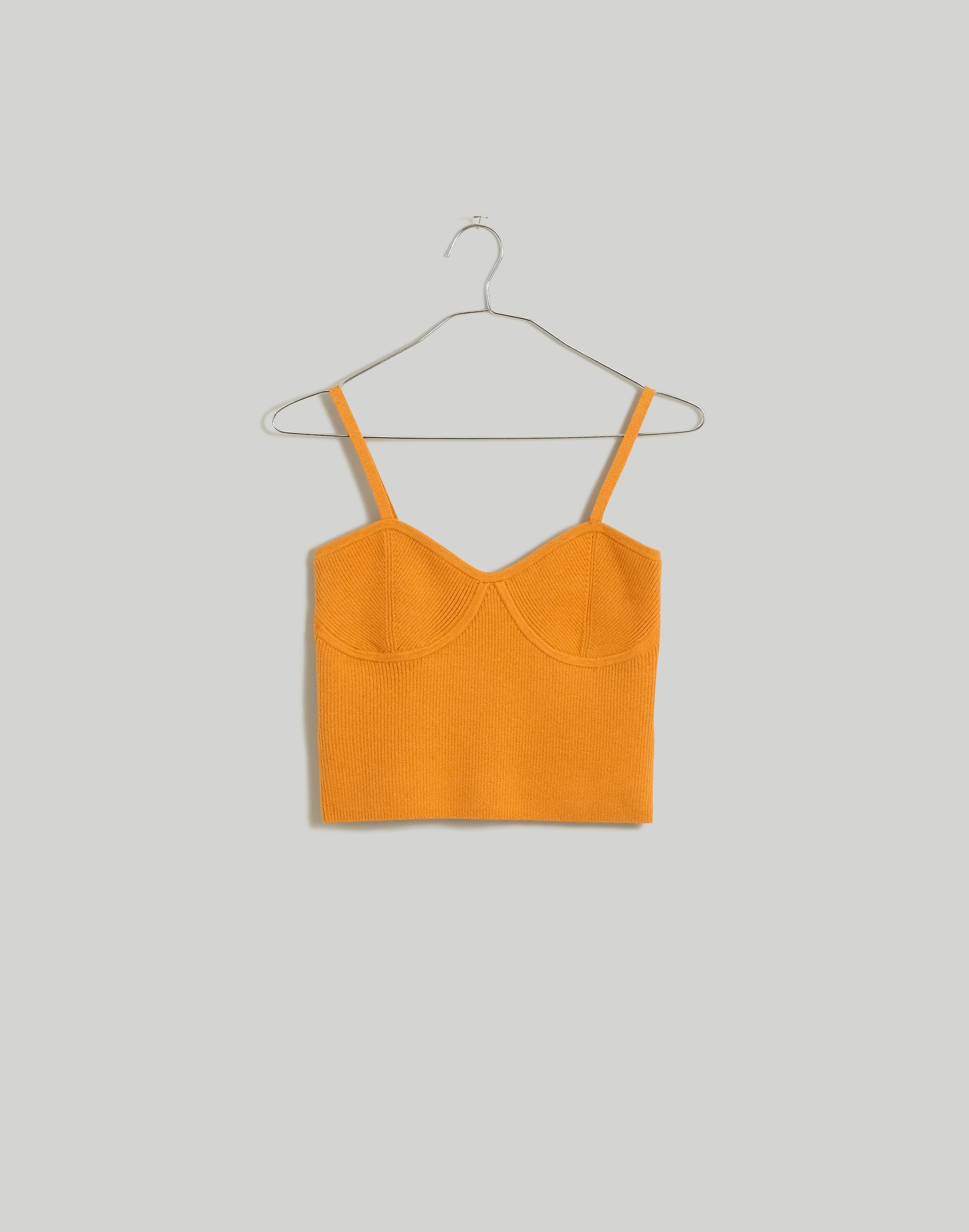 Corset-Detail Crop Sweater Tank