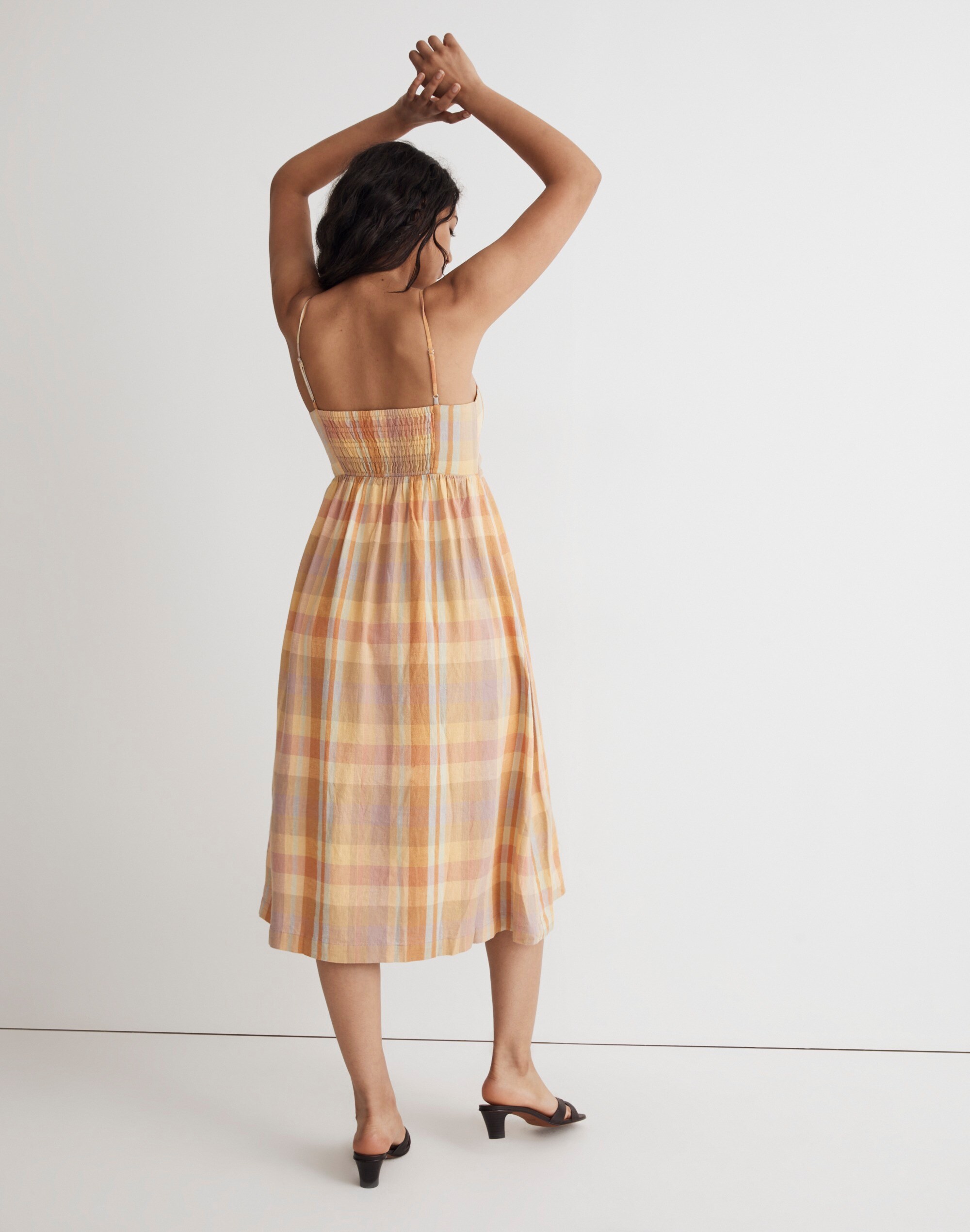 Double-Tie Cutout Sweetheart Midi Dress