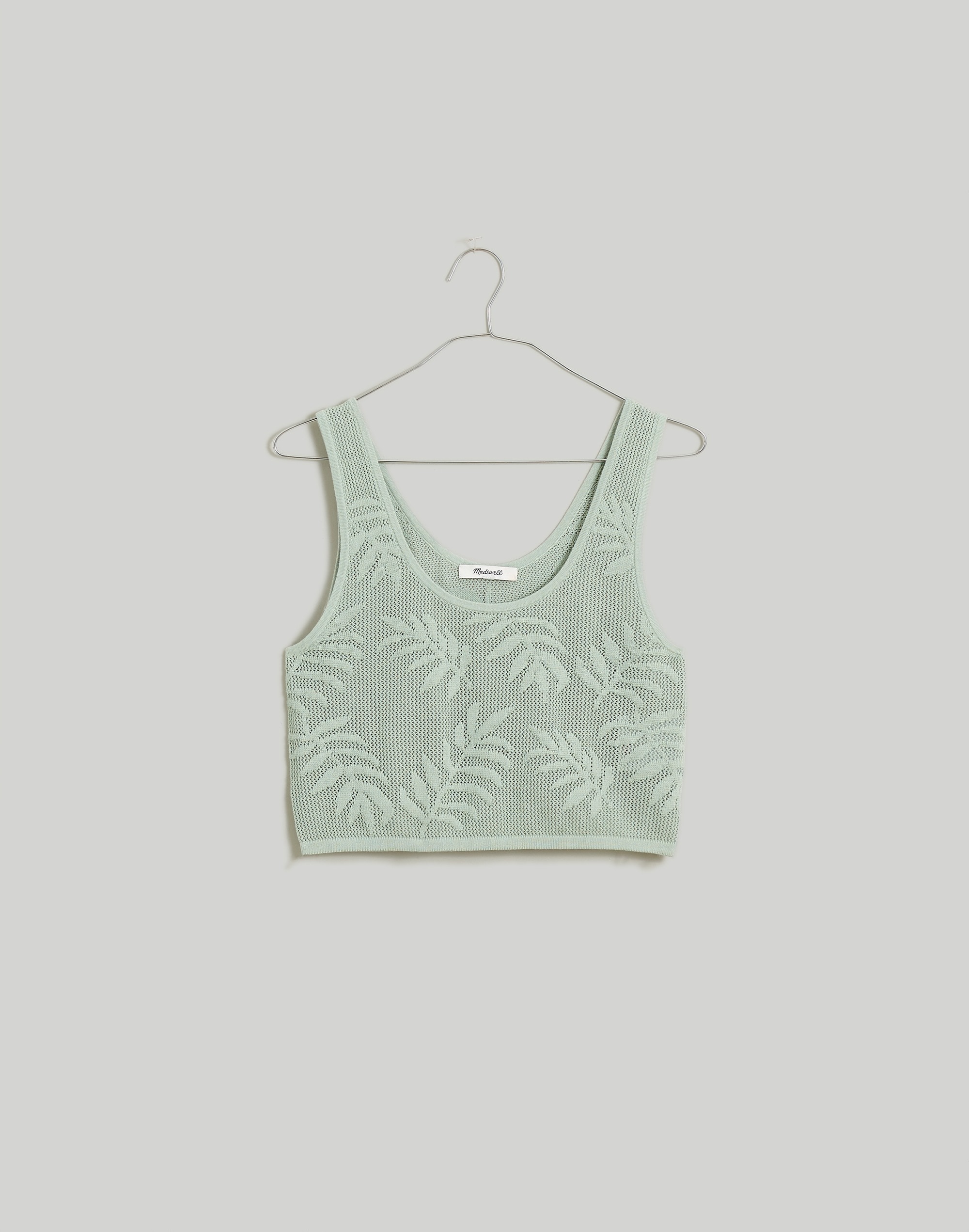 Palm-Stitch Crop Sweater Tank