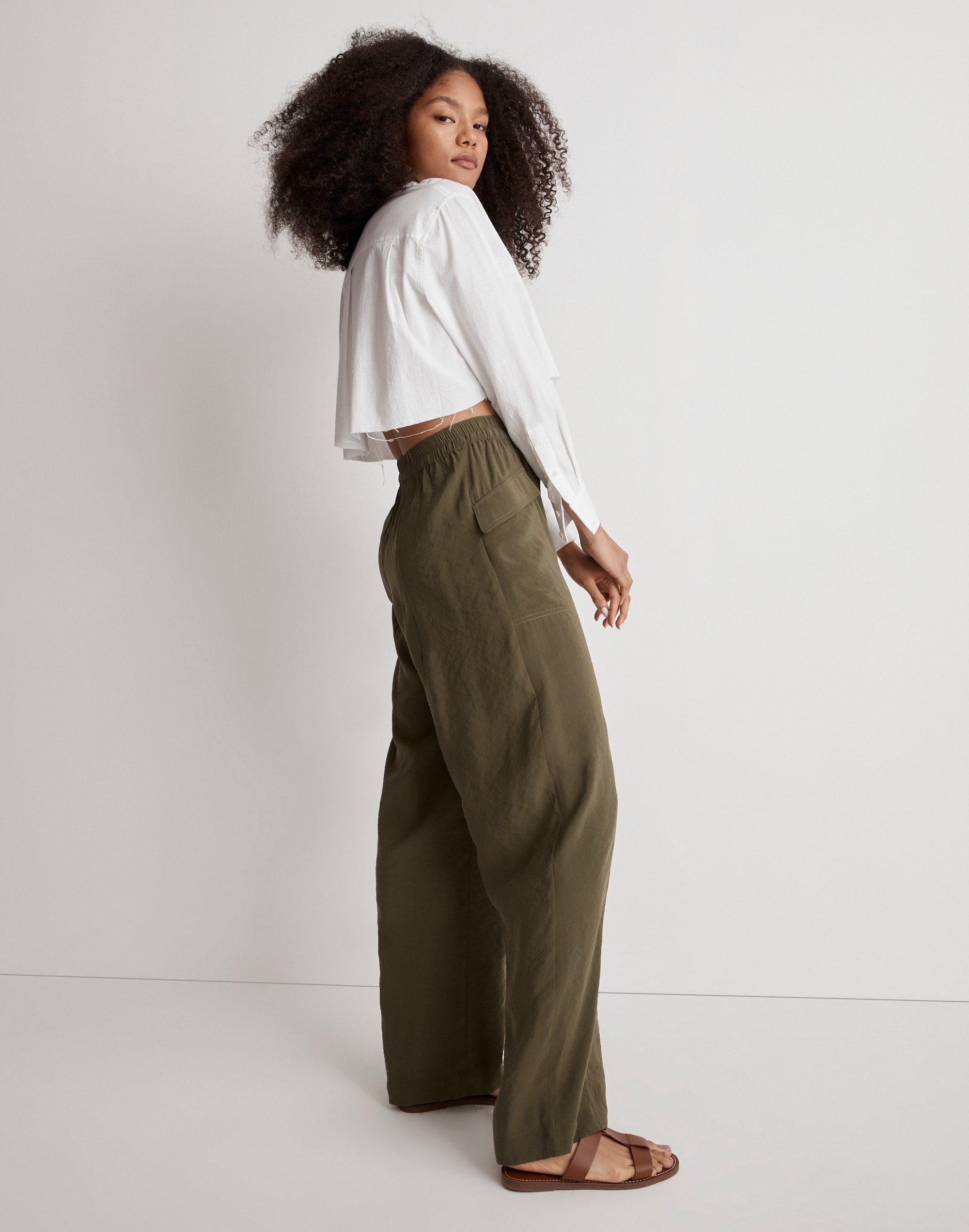 Straight Cargo Pants in Softdrape