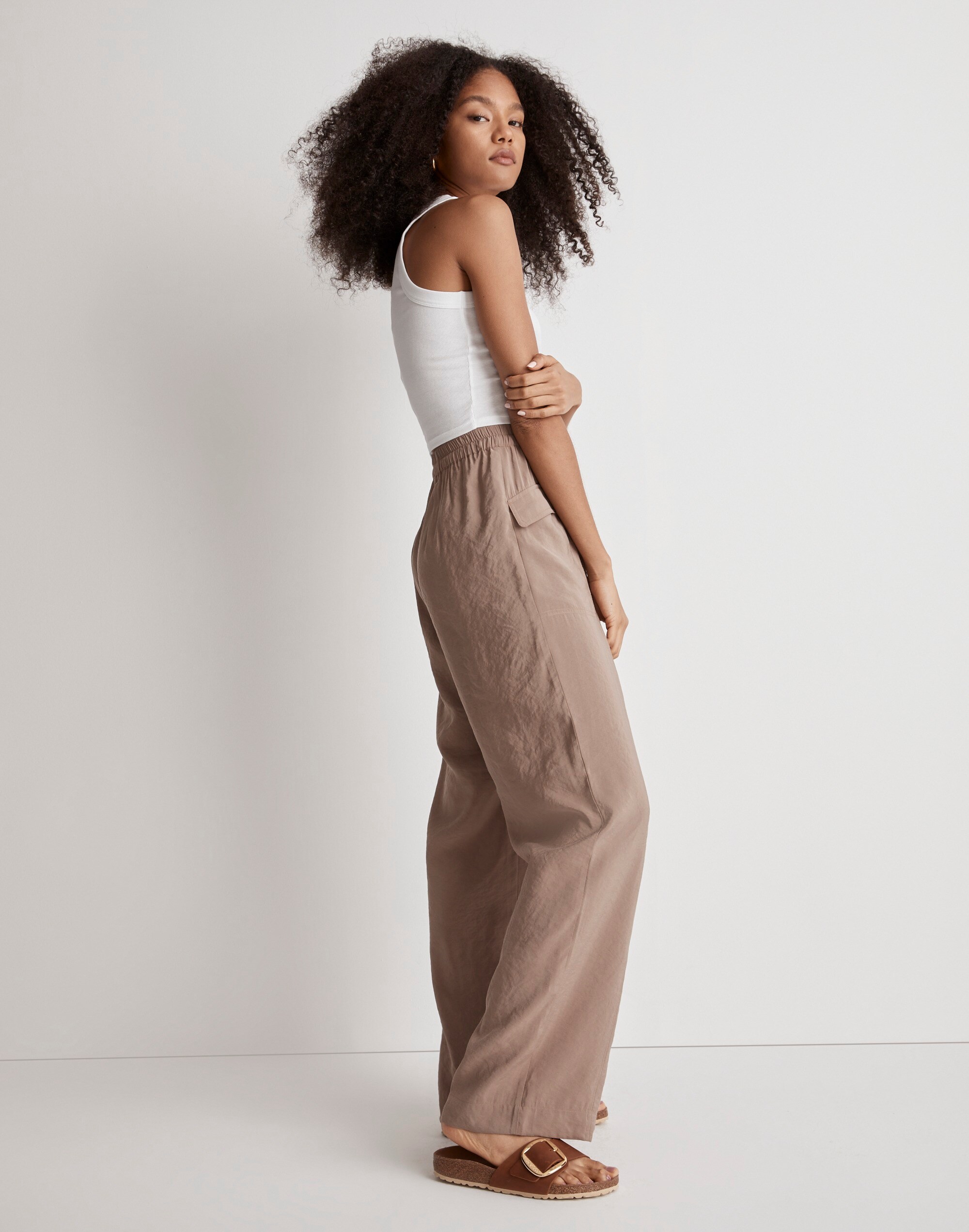 Straight Cargo Pants in Softdrape