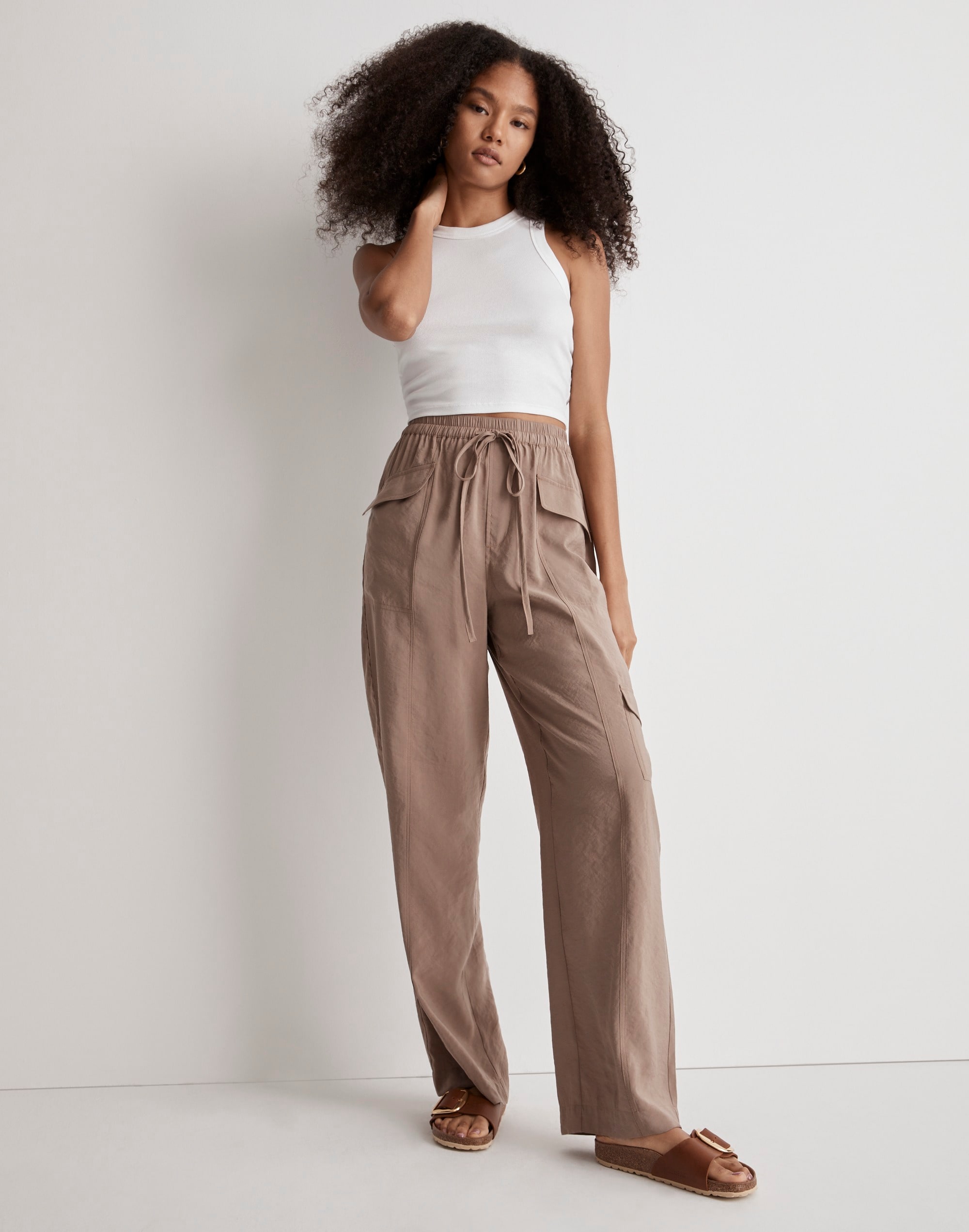 Straight Cargo Pants in Softdrape