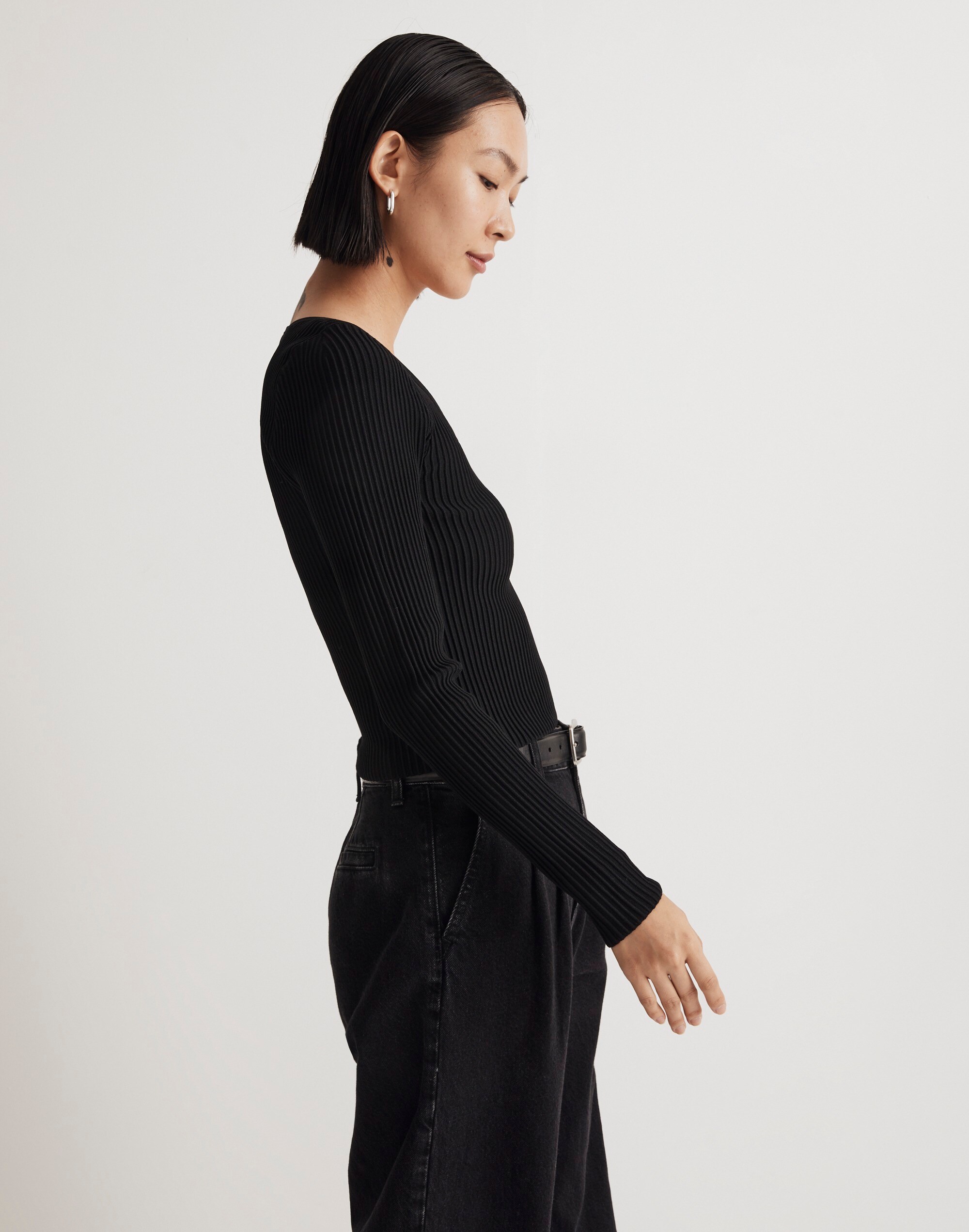 Ottoman Pullover Crop Sweater