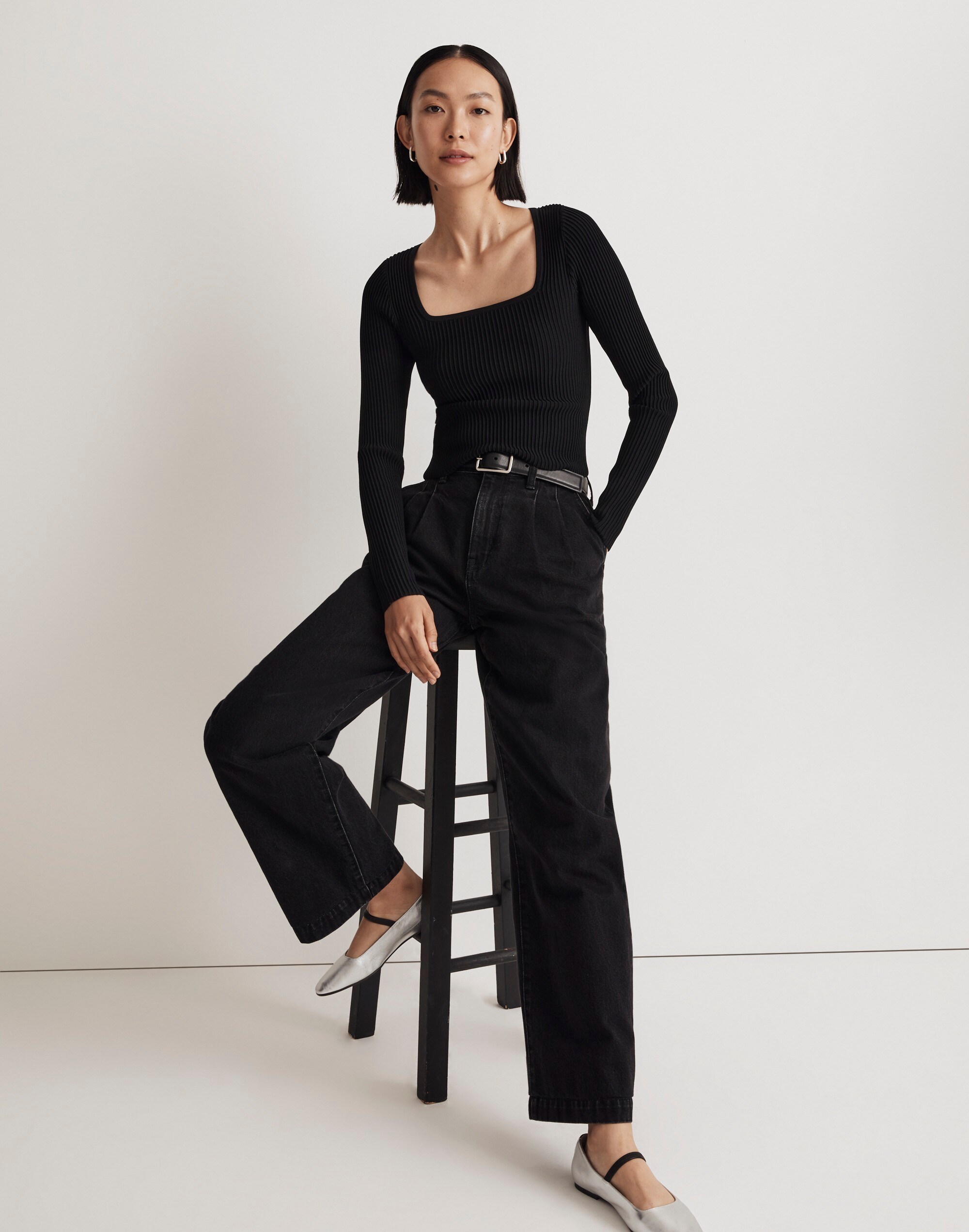 Ottoman Pullover Crop Sweater