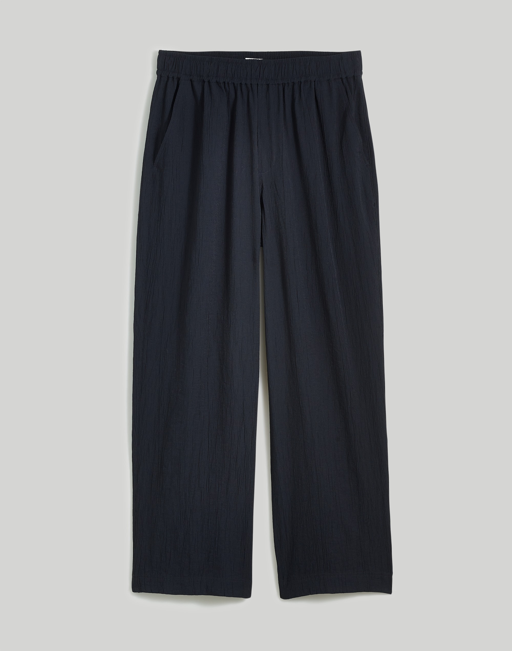 Petite Straight-Leg Crop Pants in  Crinkled Crepe
