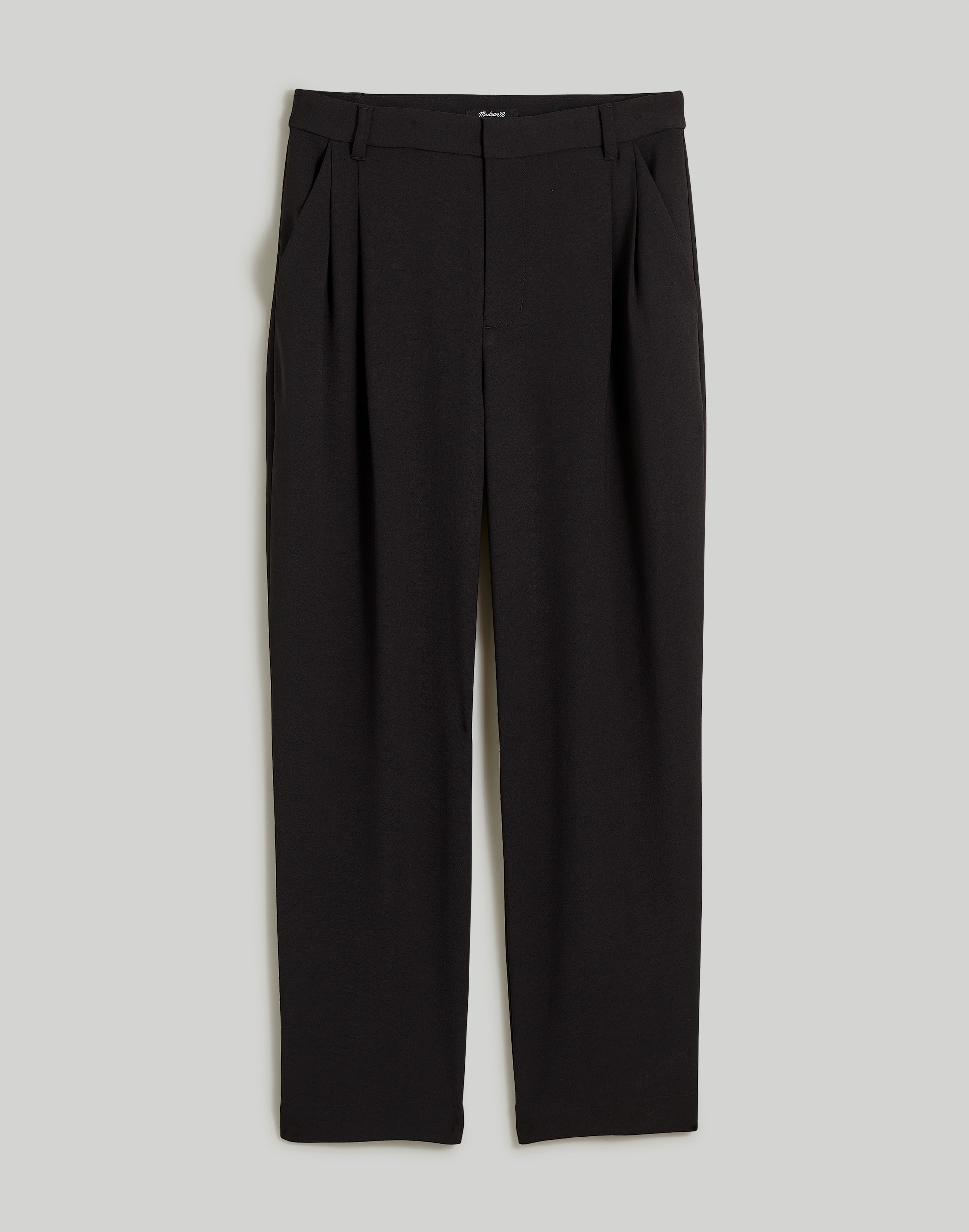 Tall Pleated Tapered-Leg Pants in Easygoing Crepe