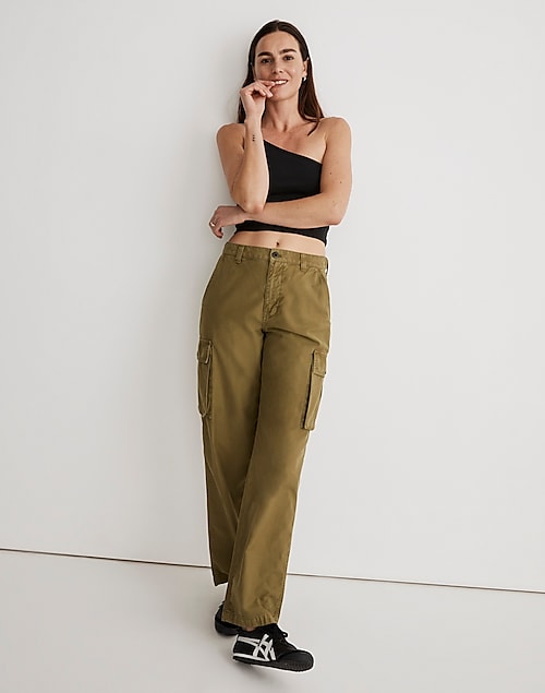 Tall Garment-Dyed Low-Slung Straight Cargo Pants