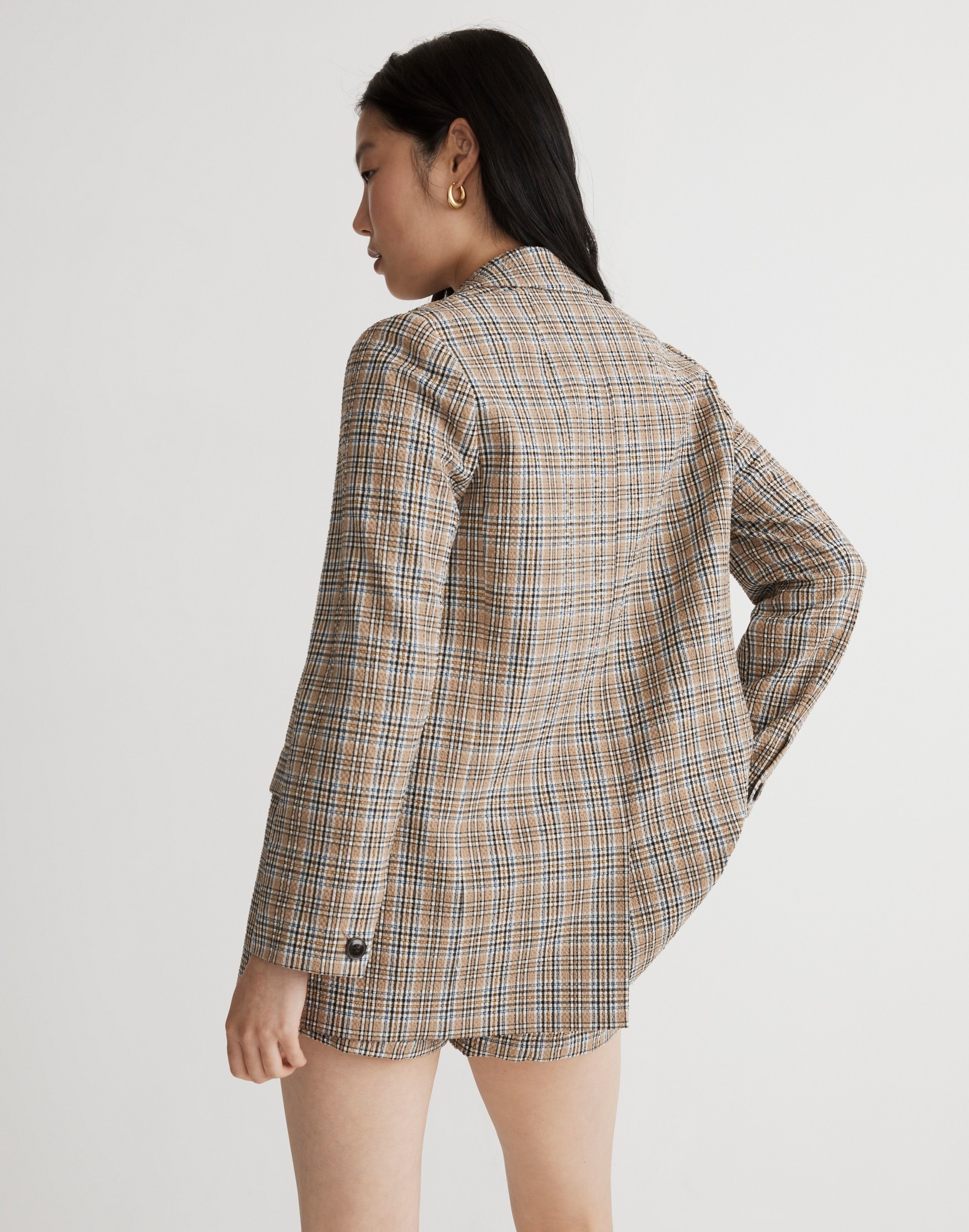 Caldwell Double-Breasted Blazer in Prejean Plaid