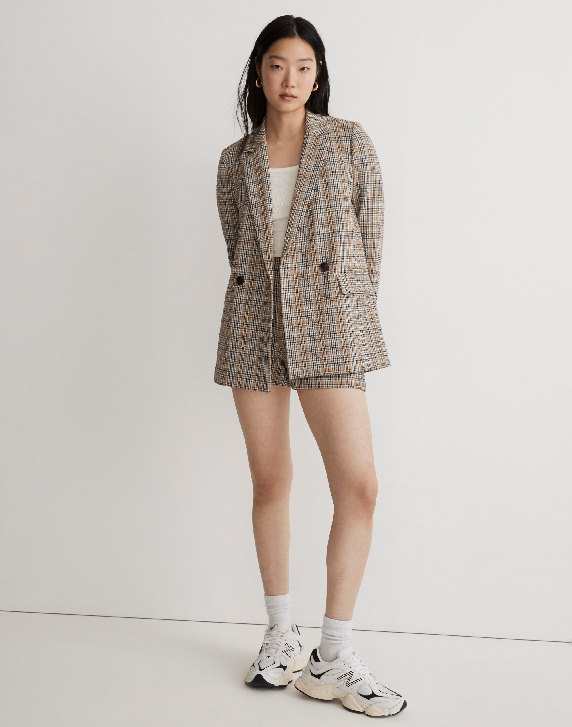 Caldwell Double-Breasted Blazer in Prejean Plaid