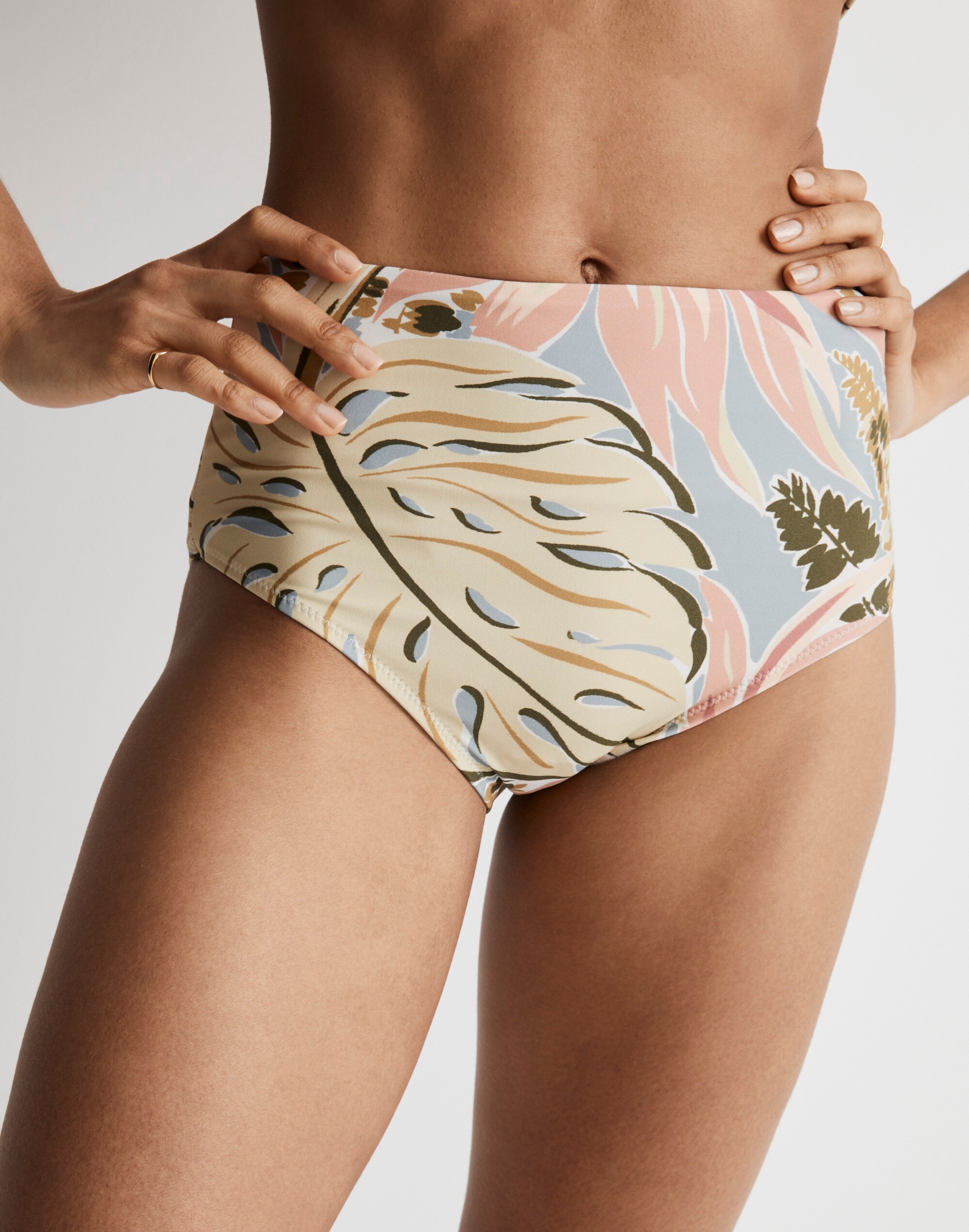 Retro High-Waisted Bikini Bottom