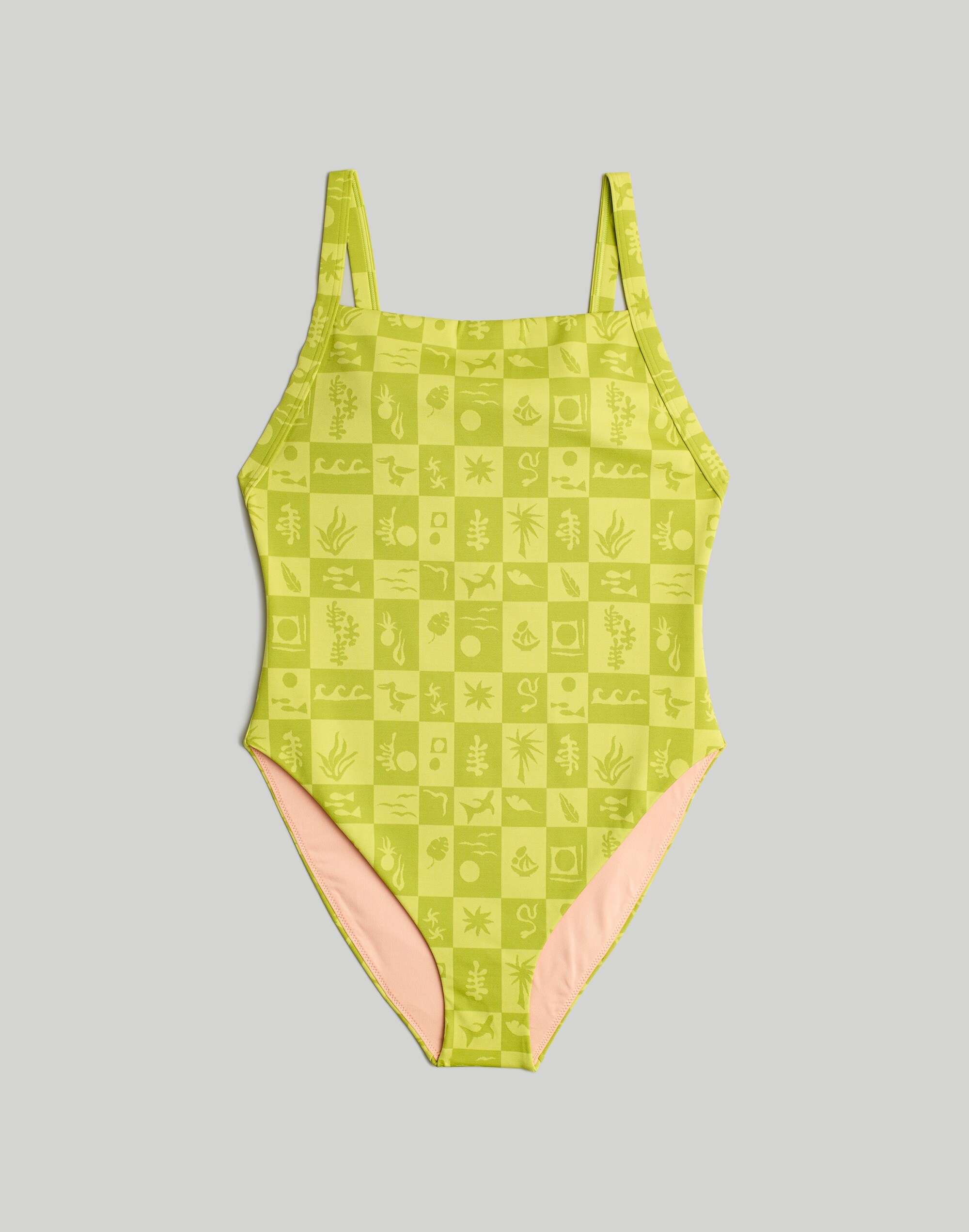 Square-Neck One-Piece Swimsuit